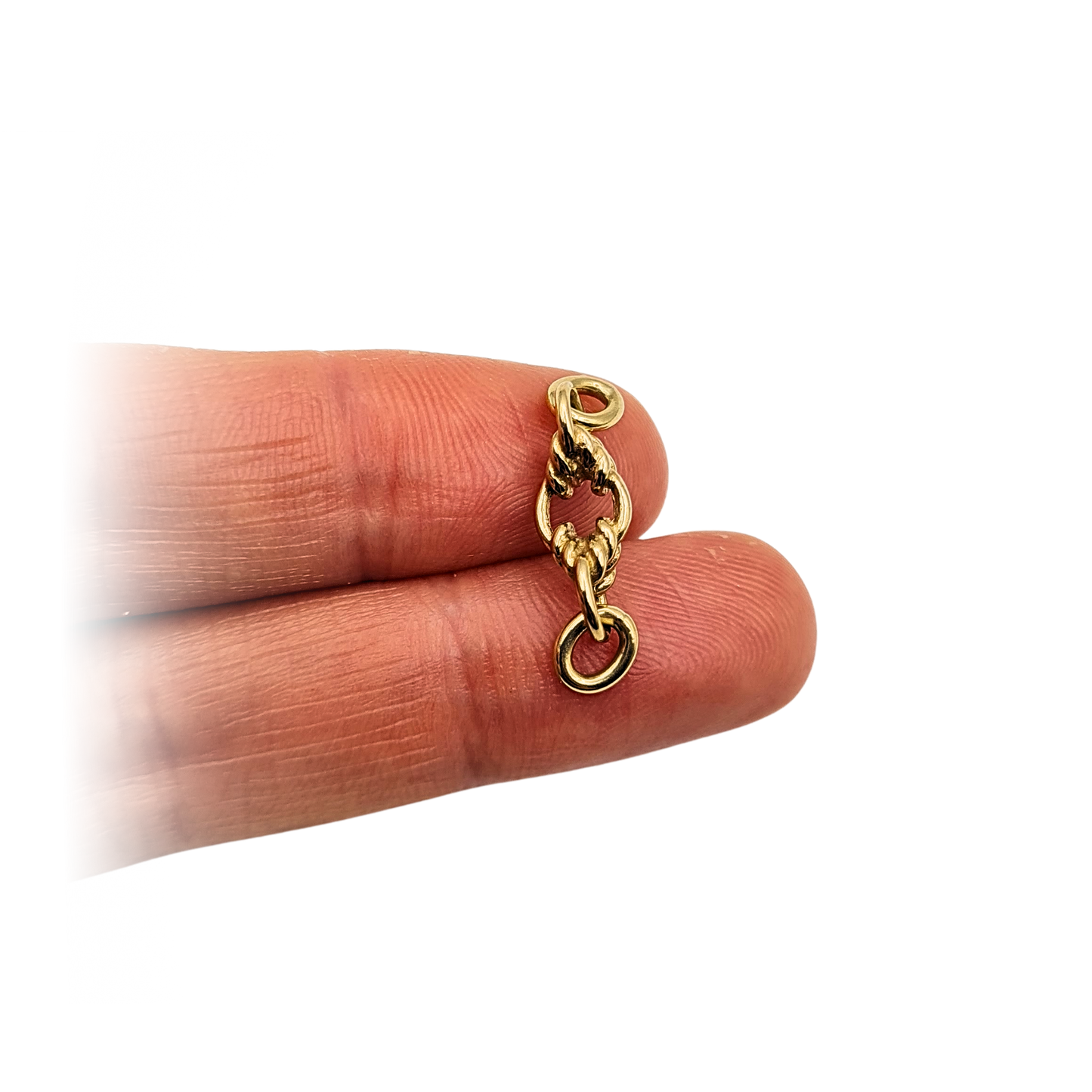 Tiny 9ct Gold Ornate Extender Link,  Fancy Connector