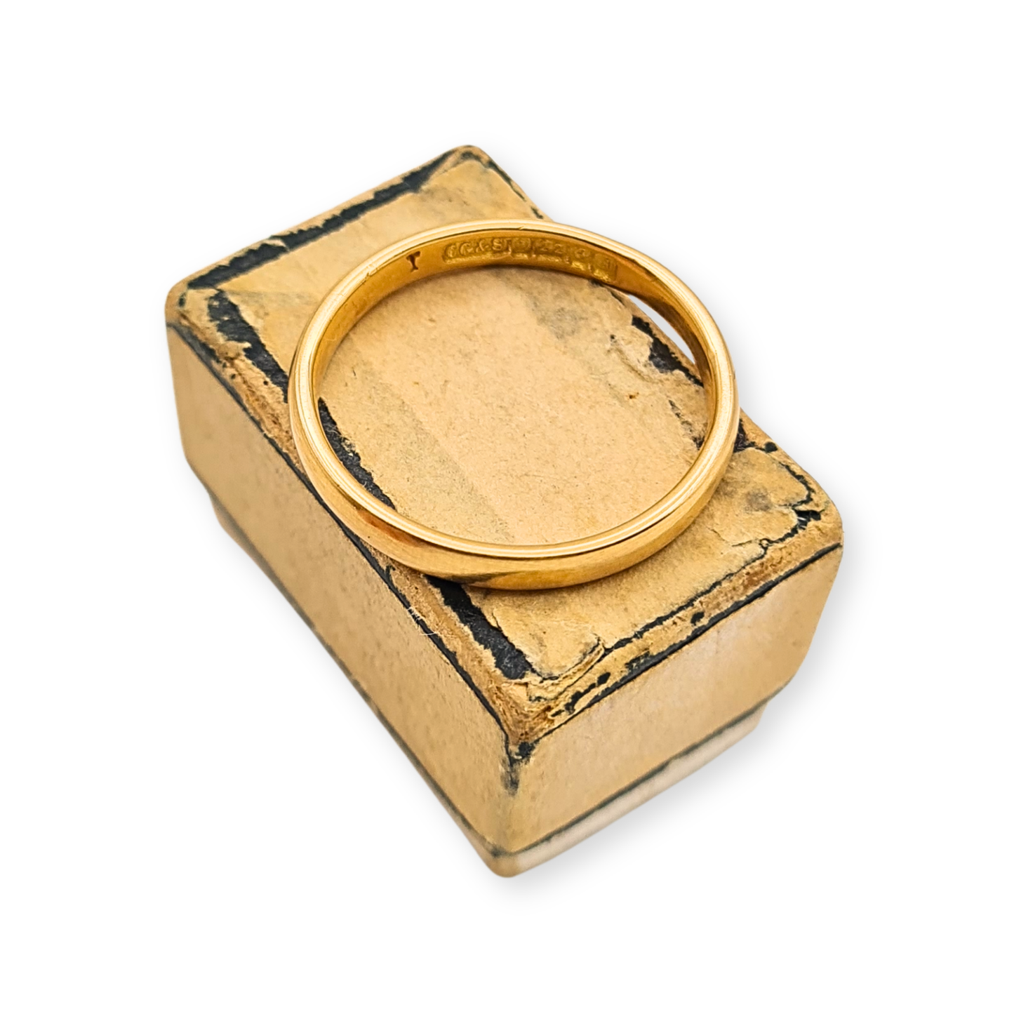 22ct Gold Wedding Band Ring 3g Birmingham 1975 Hallmarked UK O US 7.25