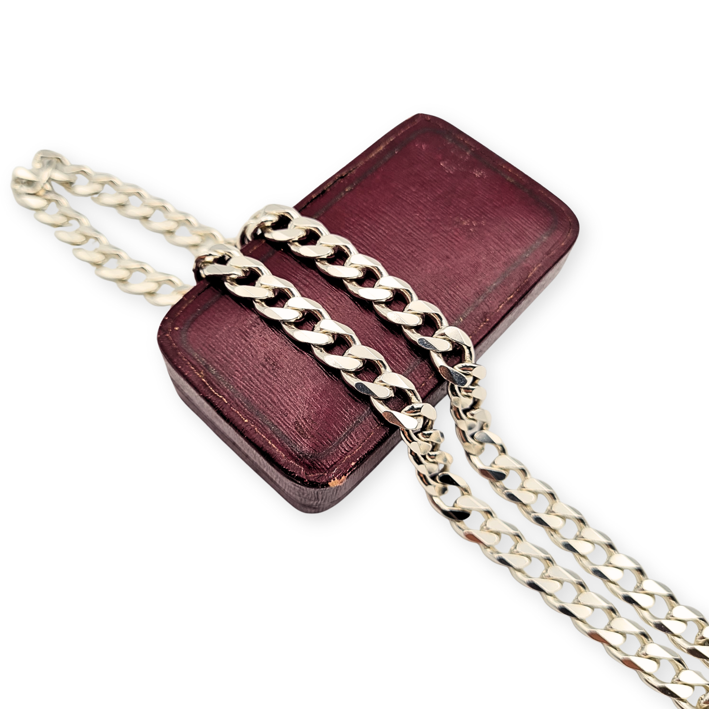 18" Silver Curb Chain Necklace,  Hallmarked 925, 0ver 40g