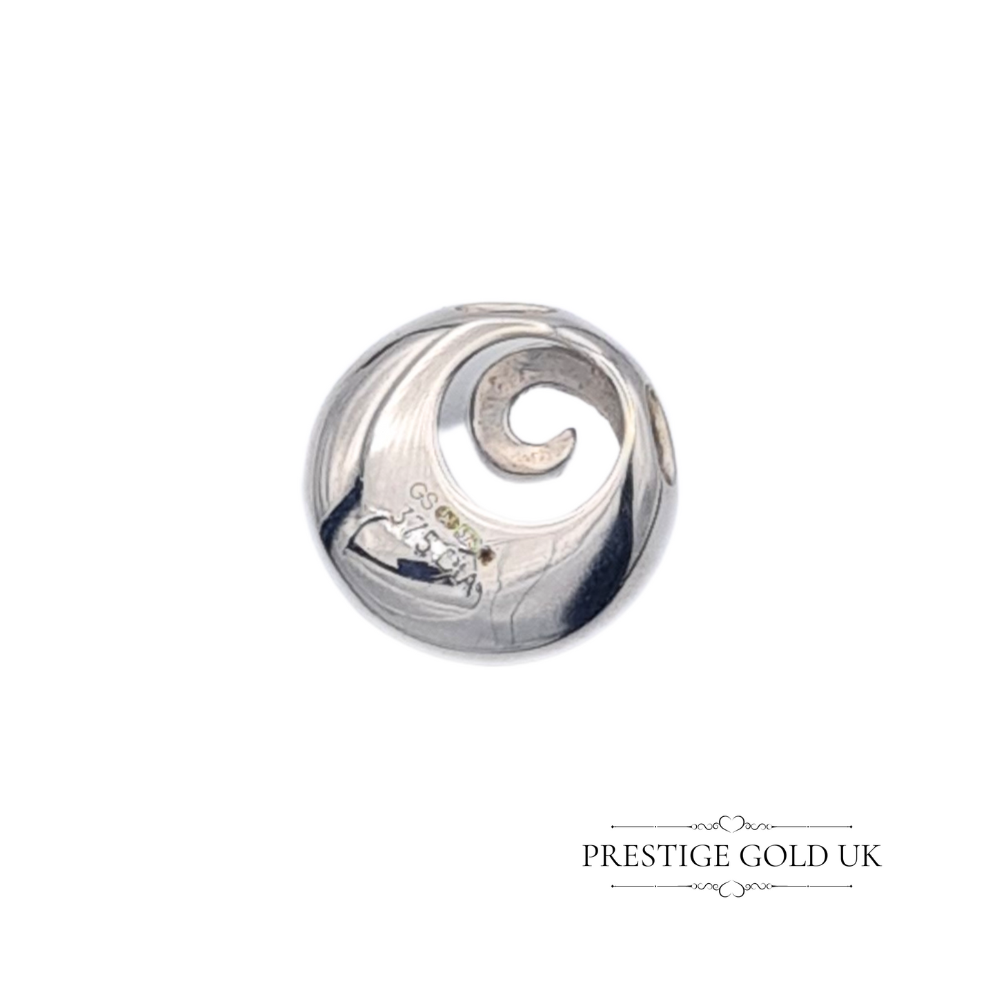 Vintage 9ct White Gold Diamond Slider Pendant, Circa 1980s