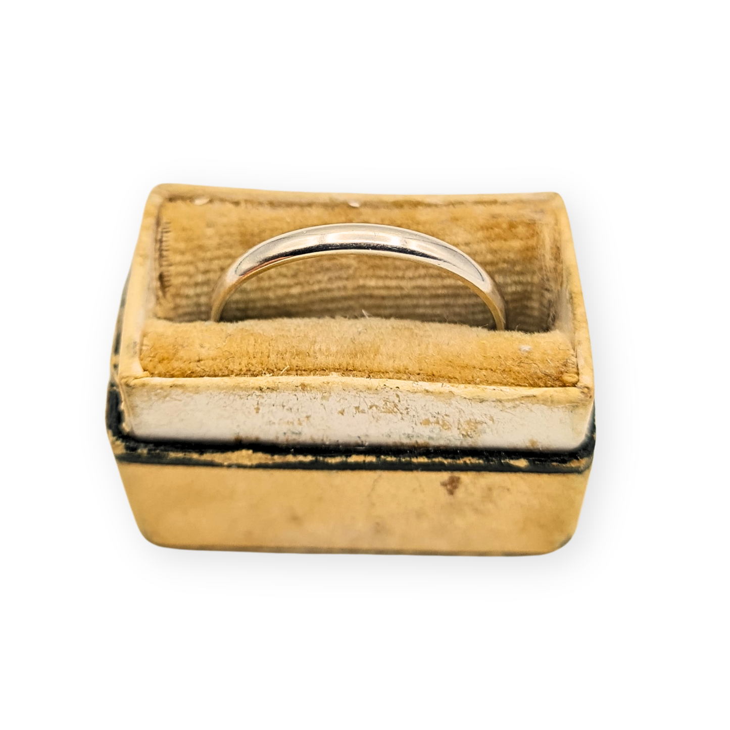 9ct White Gold Narrow Wedding Ring - Size UK O, US 7 1/4, Euro 55