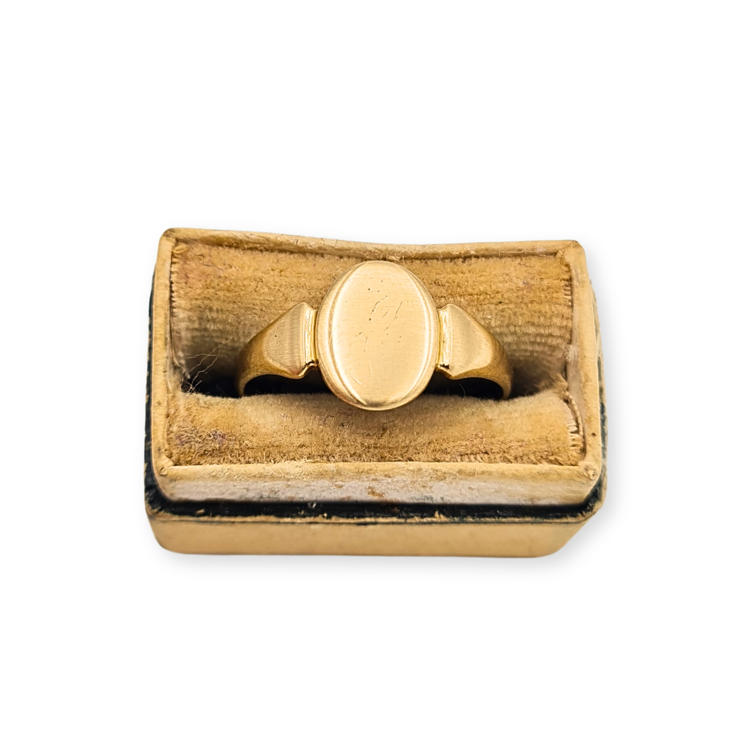 9ct Gold Oval Signet Ring Hallmarked 1955 Solid Gold UK M1/2 US6.5