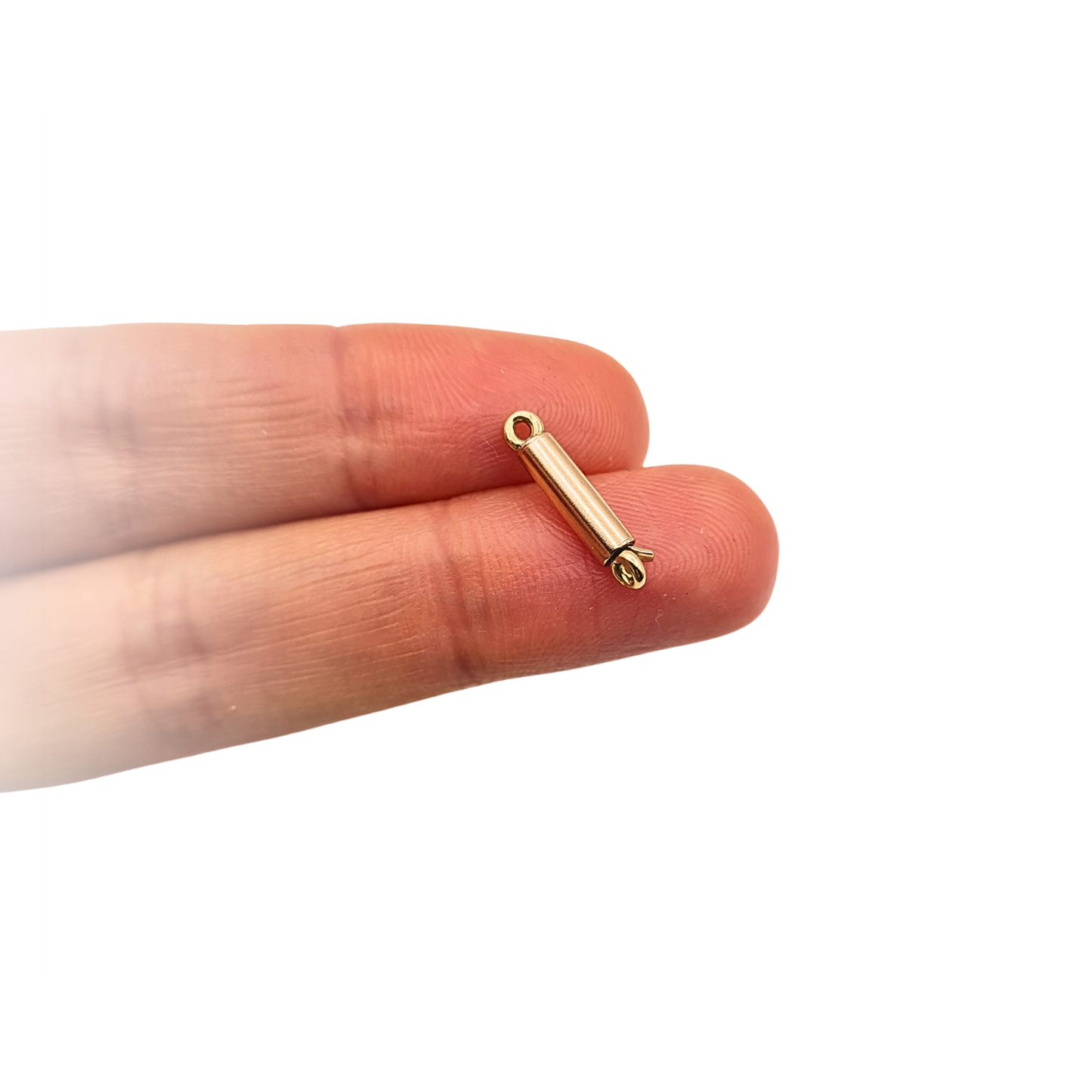 Tiny 9ct Rose Gold Barrel Clasp Necklace Fastener 16mm