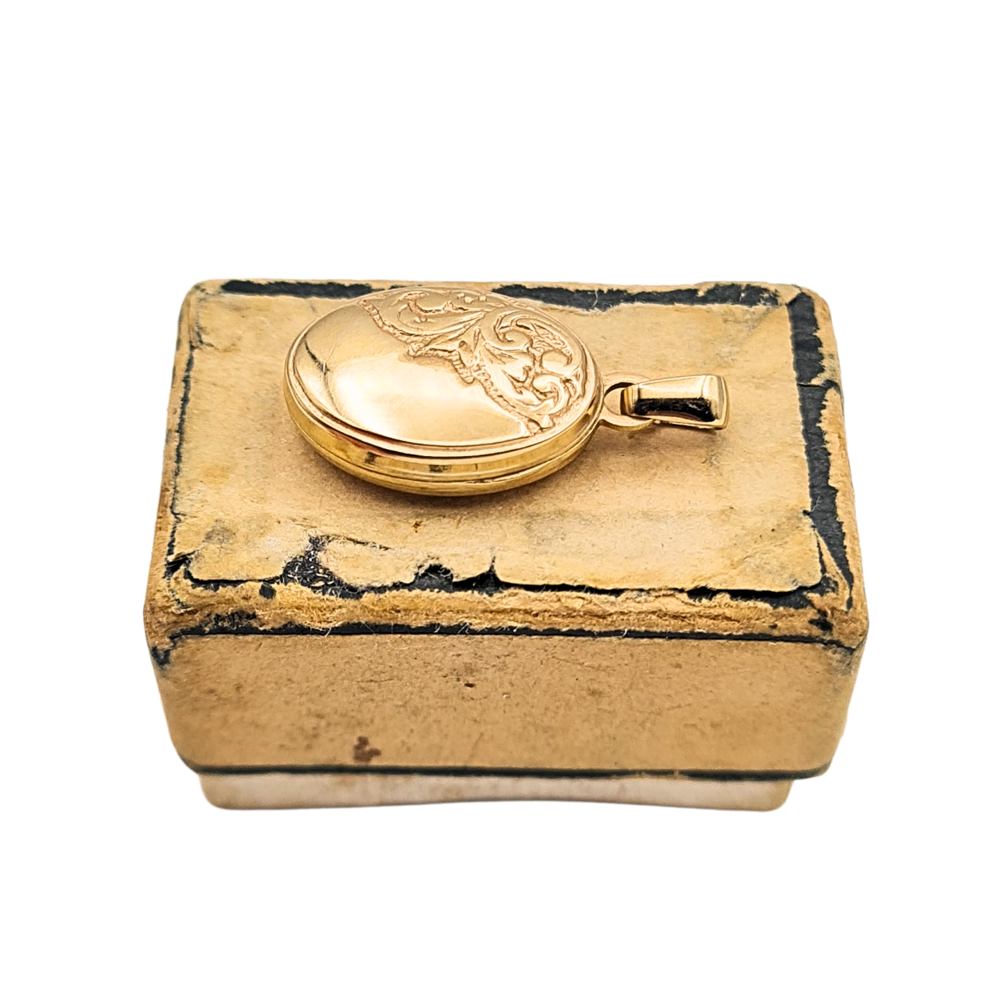 Tiny 9ct Gold Oval Photo Locket Tiny Engraved Pendant Opening Charm