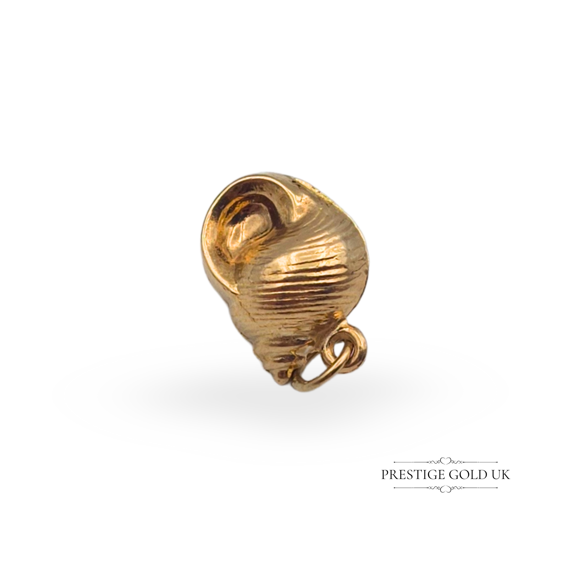 vintage gold charm, 9ct gold charm, gold snail charm