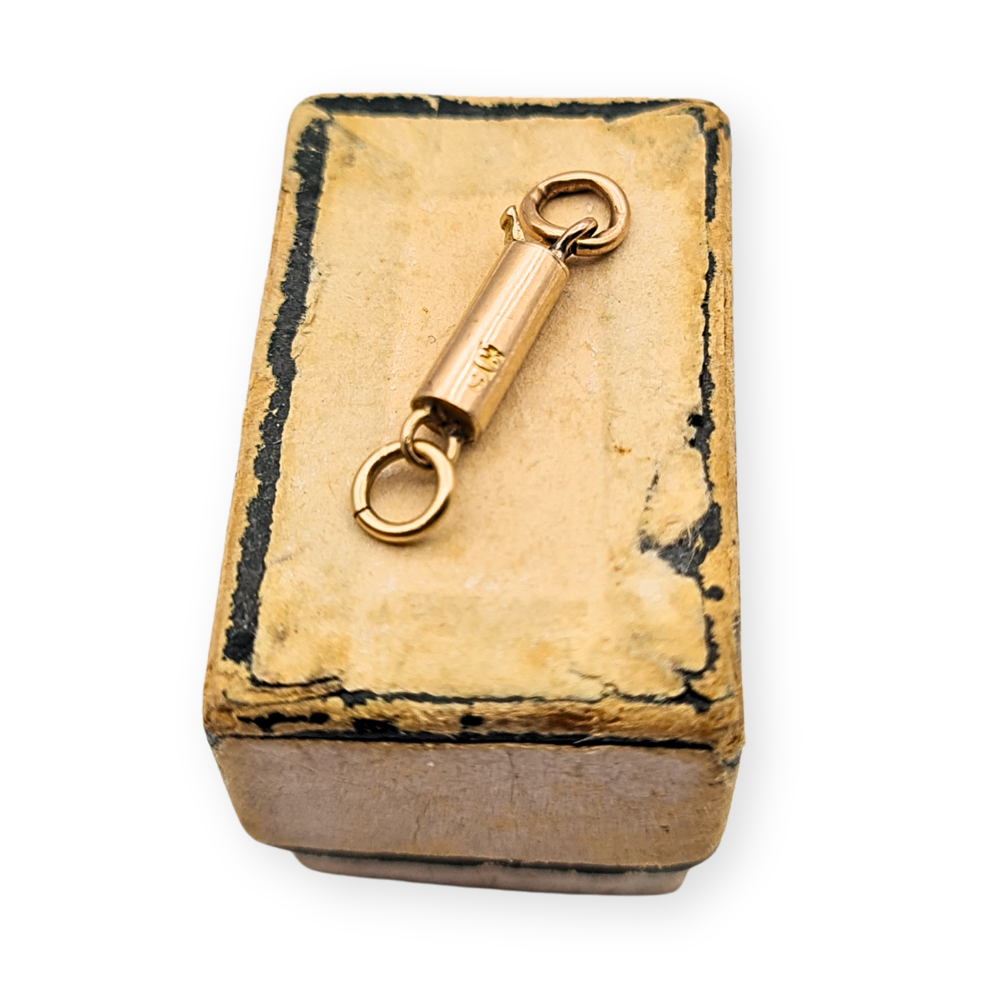 9ct Rose Gold Barrel Clasp, Stamped 9ct, Antique Push Release