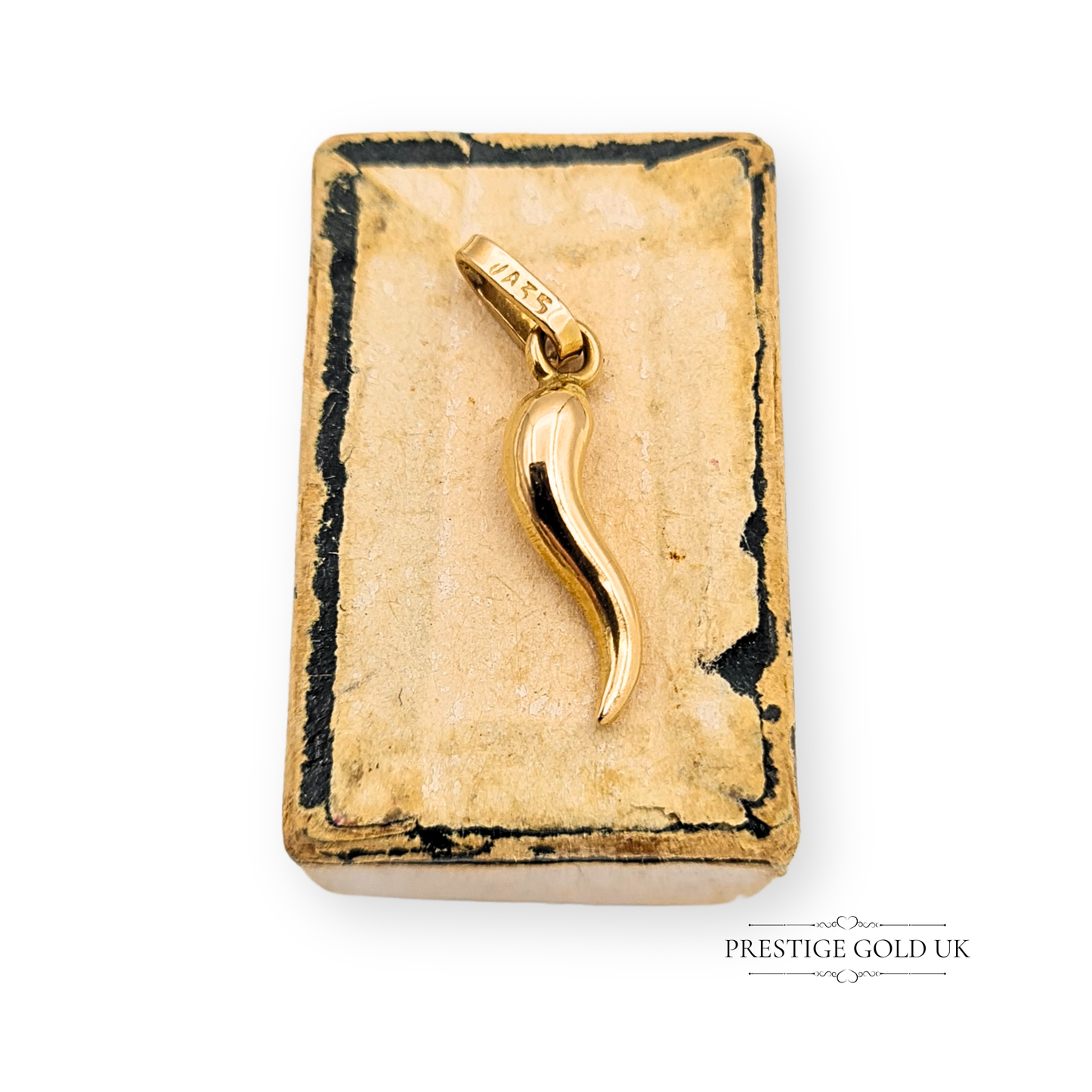 18ct Gold Horn Of Plenty Charm, Tiny Good Luck Charm