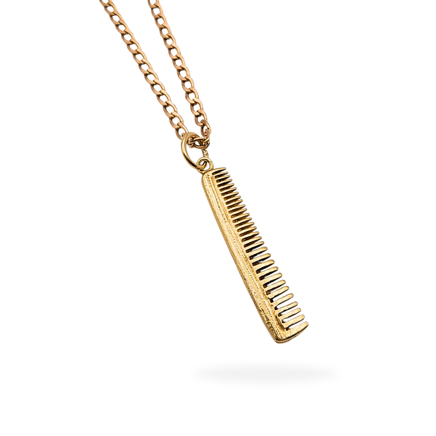 Large 9ct Gold Comb Pendant 4.1g London 1977 Hallmarked