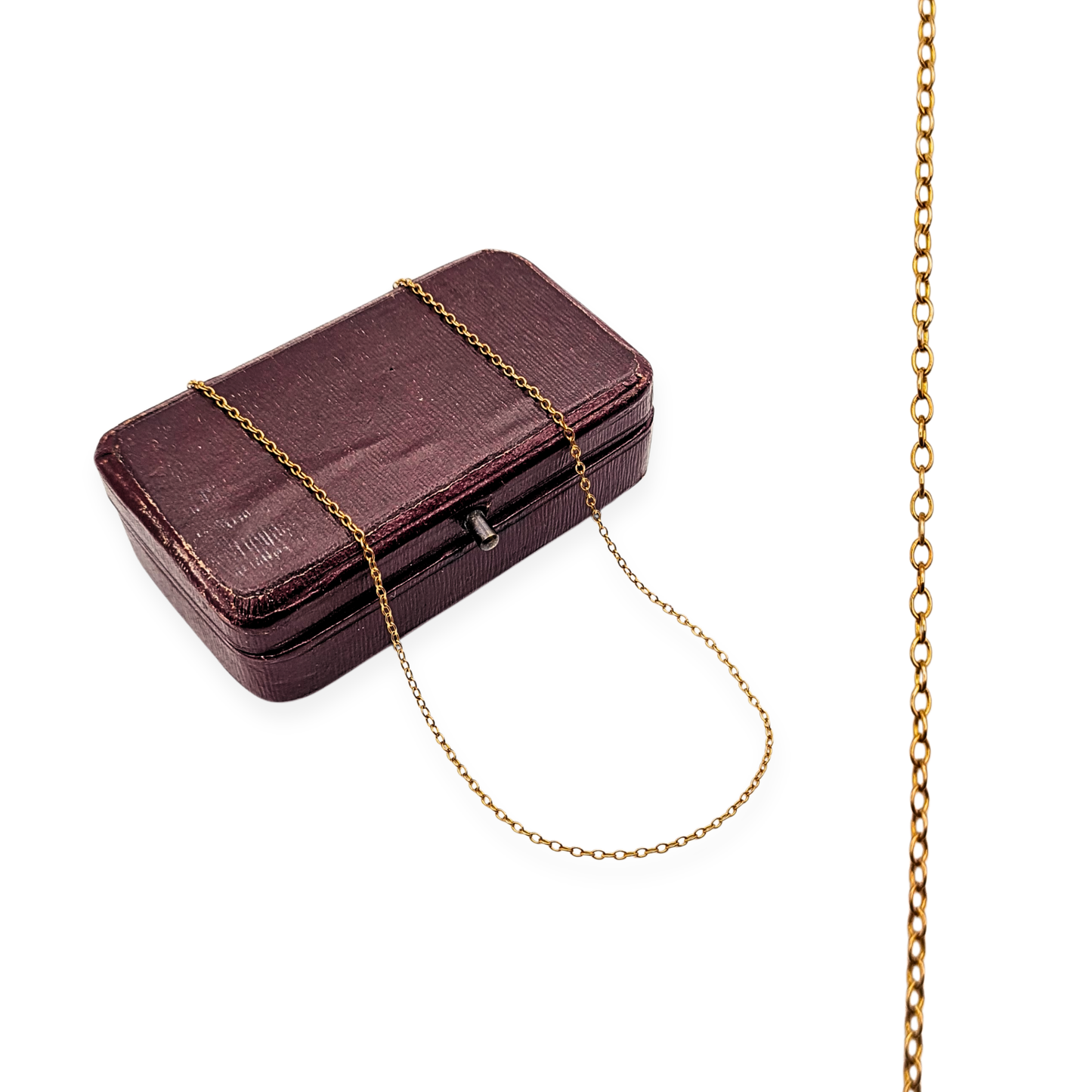 9ct Rose Gold Rolo Chain, 18.5", Dainty Necklace