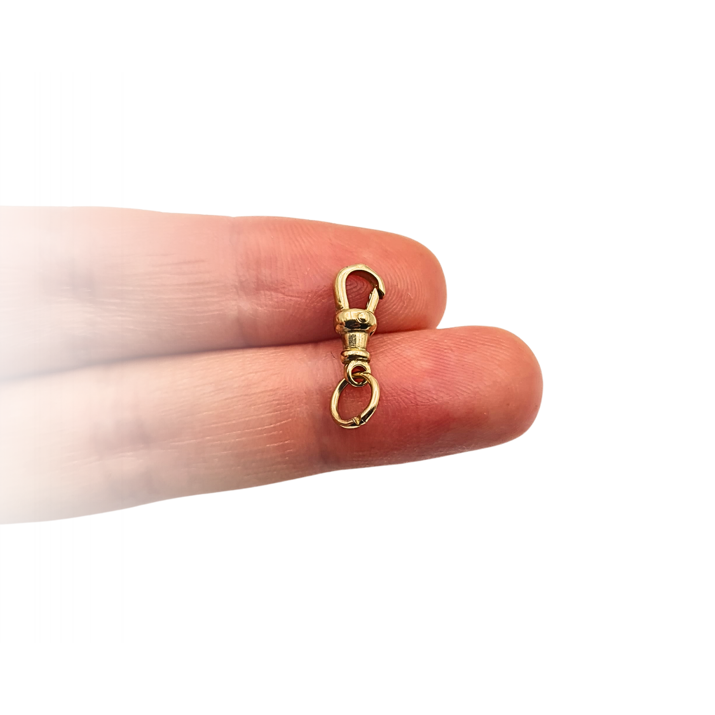 Tiny 9ct Gold Albert Chain Dog Clasp 18mm Clip Jump Ring