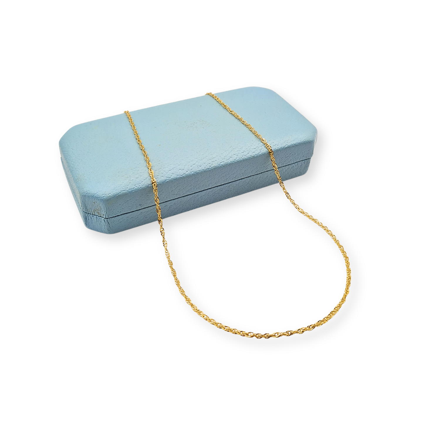 18" 9ct Gold Singapore Necklace 1.5mm wide 46cm long