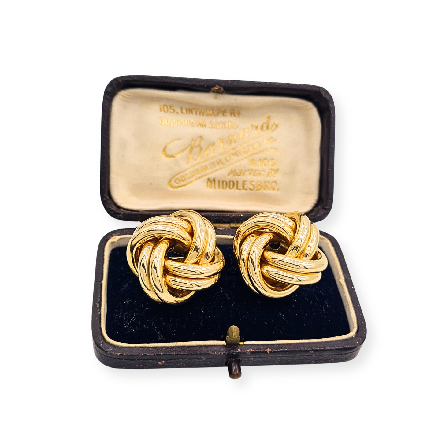 Amazing Huge 9ct Gold UnoAErre Twist Knot Earrings.