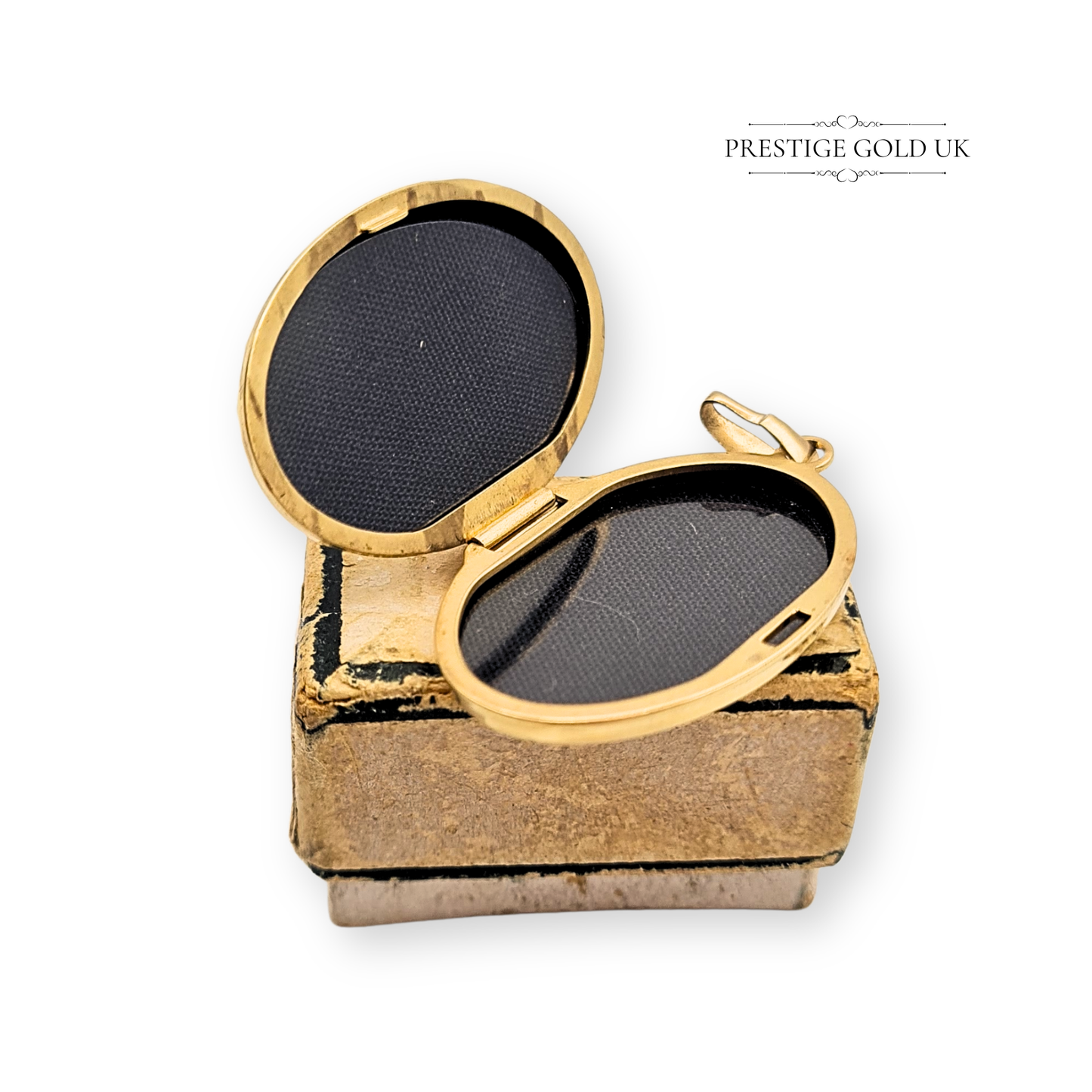 9ct Gold Floral Engraved Oval Photo Locket , Hallmarked 1993