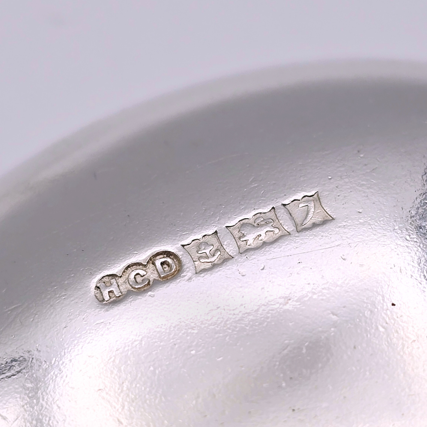 Sterling Silver Childs Spoon & Pusher, HCD, Birmingham, Boxed Christening Set