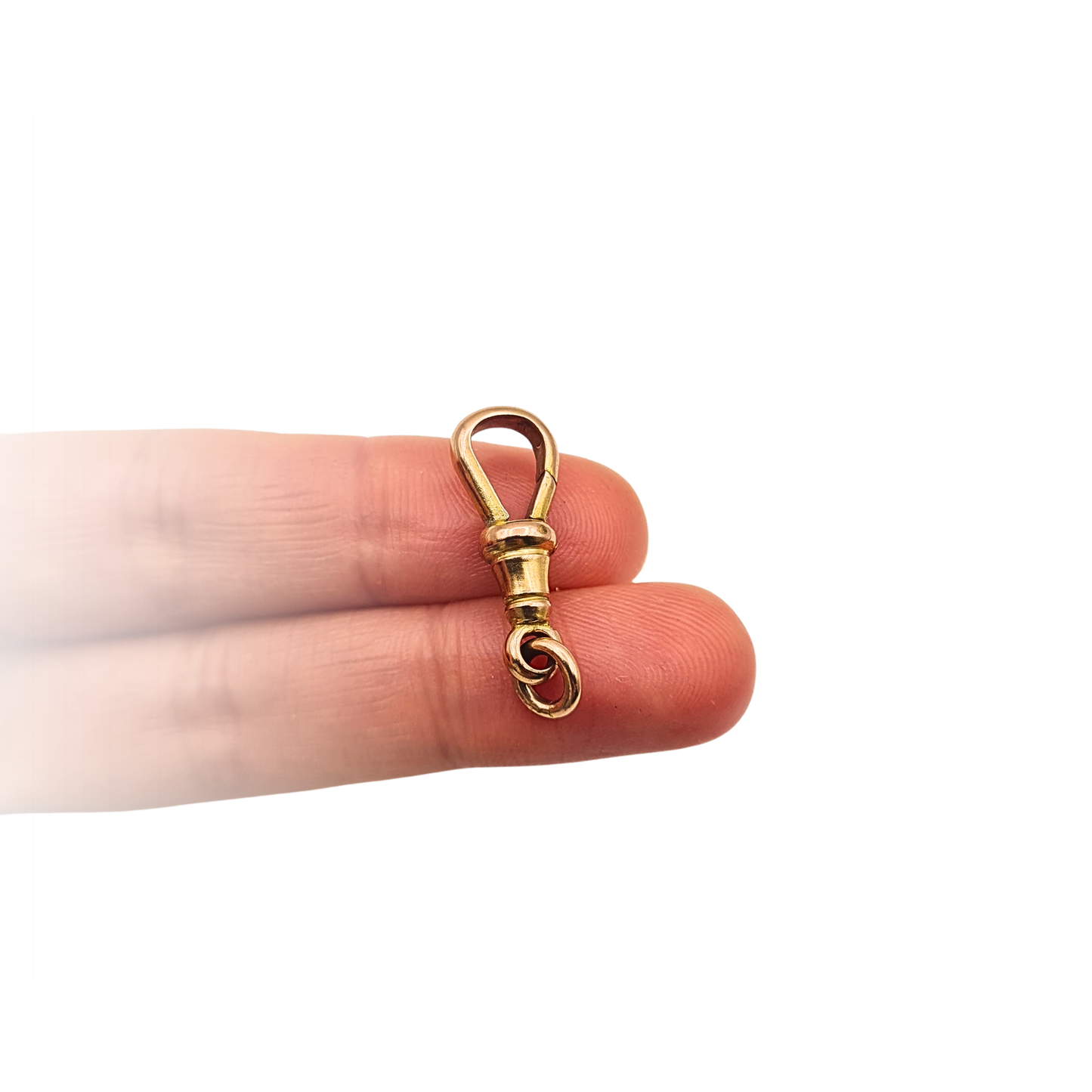 Antique 9ct Rose Gold Albert Chain Dog Clip Clasp Fixed jump ring