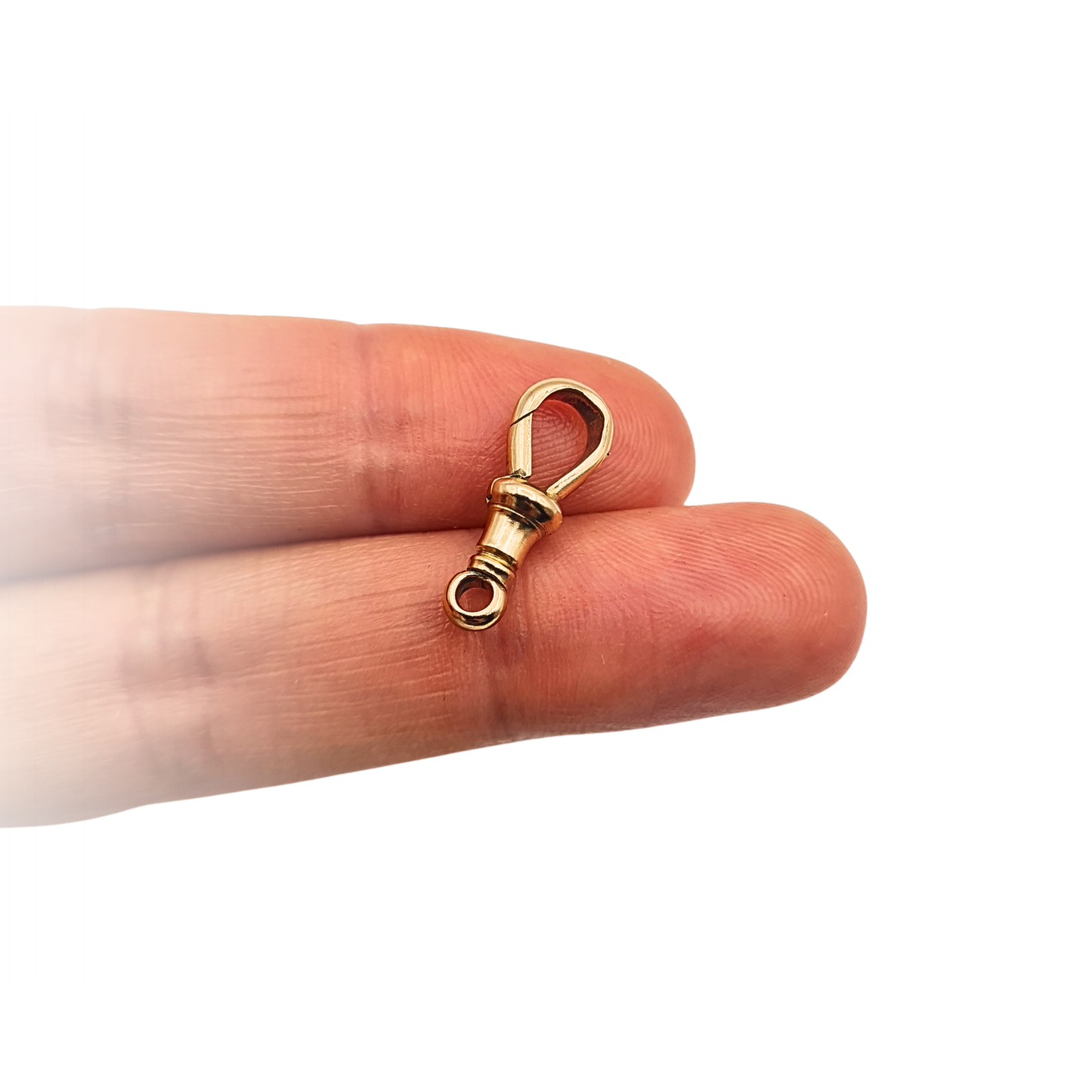 Tiny 9ct Rose Gold Antique Albert Chain Dog Clip Clasp 18mm