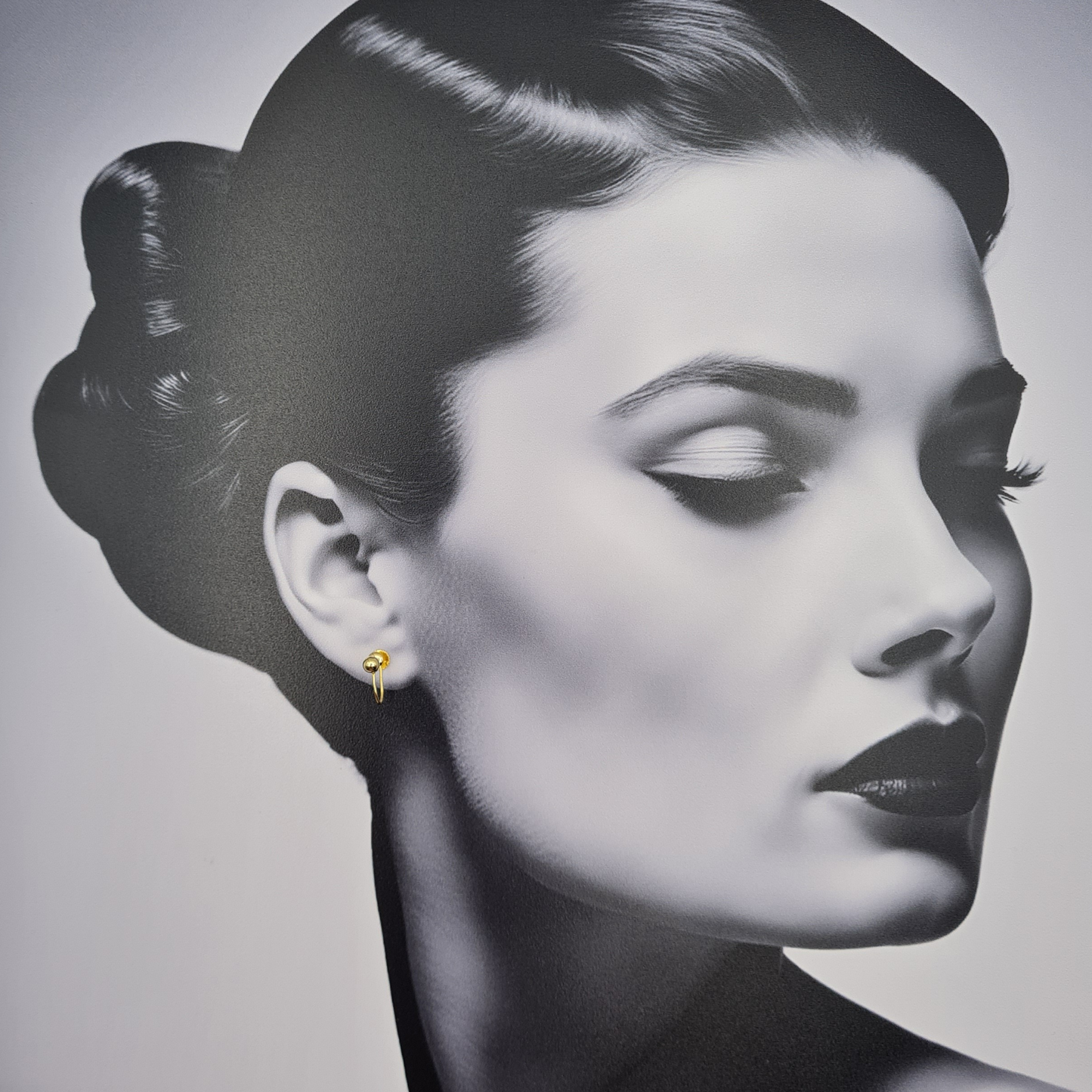 9ct Gold Screw Back Earrings, 4mm Ball, non pierced ears