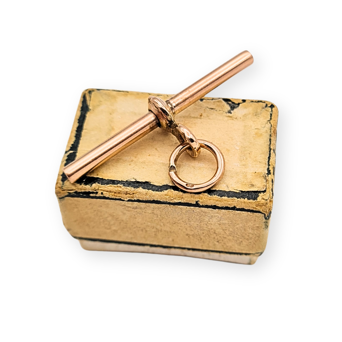 9ct Rose Gold Albert T-Bar, 31mm