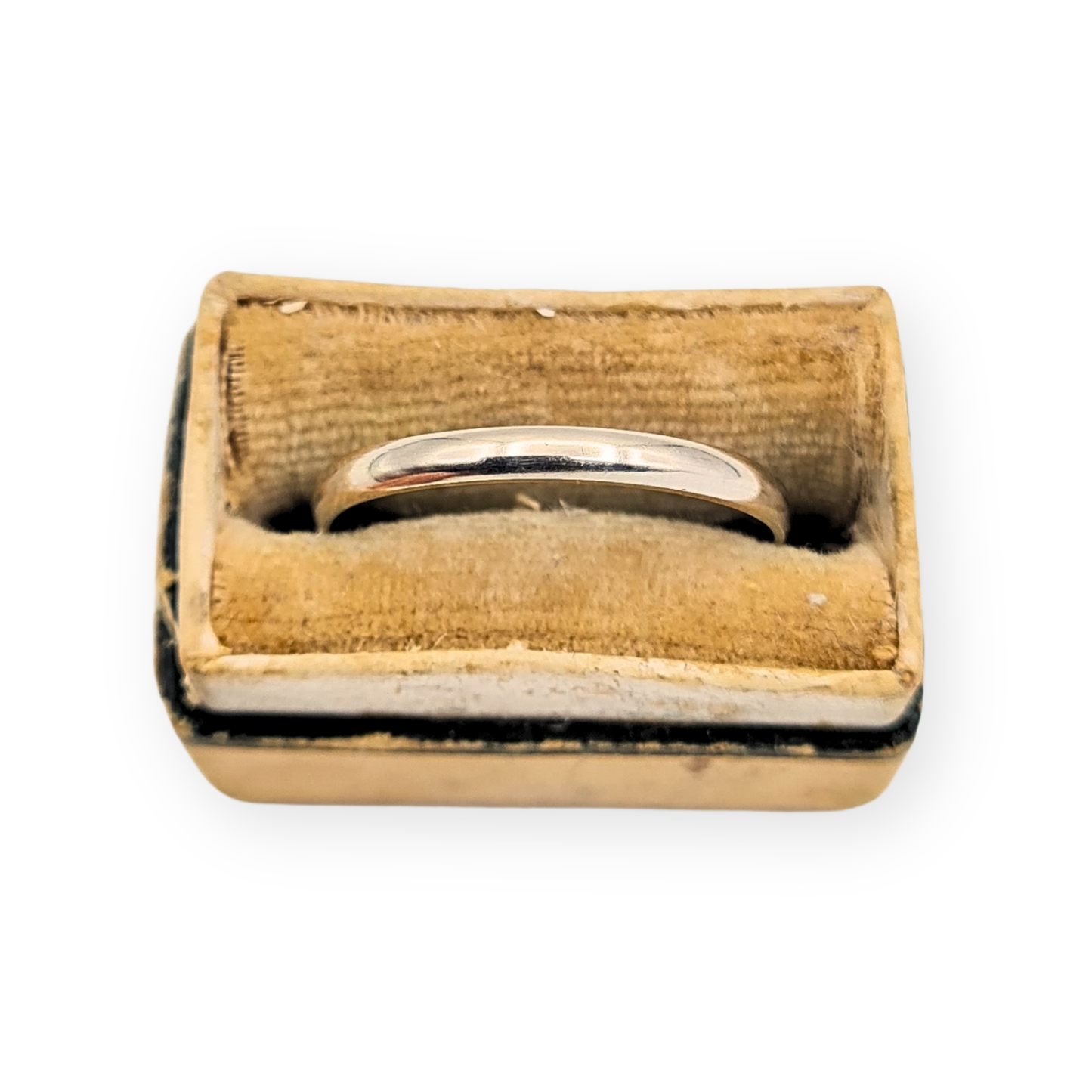 9ct White Gold Narrow Wedding Ring - Size UK O, US 7 1/4, Euro 55