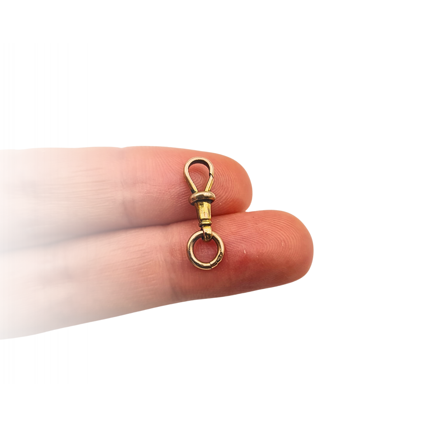 9ct Rose Gold Albert Chain Dog Clip Clasp 19mm Tiny Clip