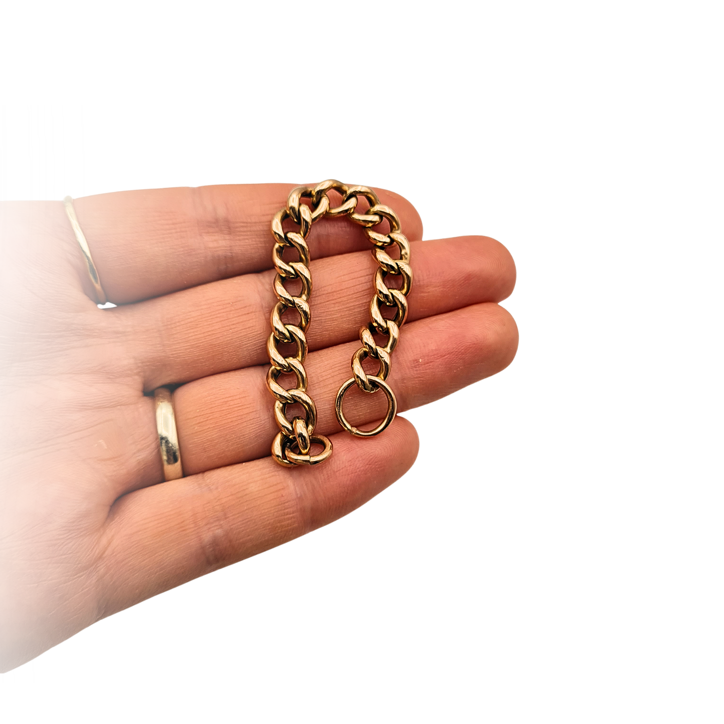 4.5" Long Rose Gold Albert Chain Necklace Extender 11cm
