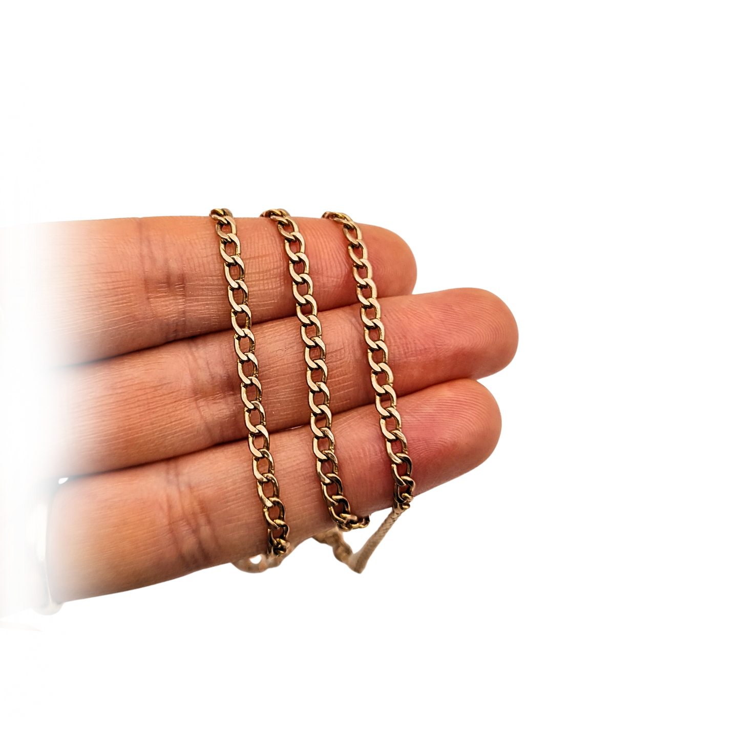 26 "Long 9ct Rose Gold Curb Chain Necklace With Lobster Clasp