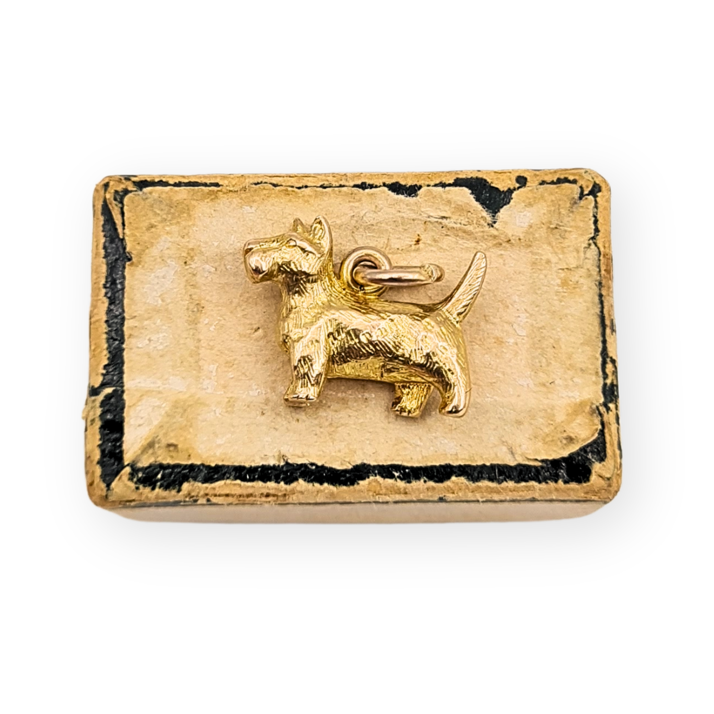 9ct Gold Tiny Scottie Dog Charm, 2g, Detailed 3D Terrier