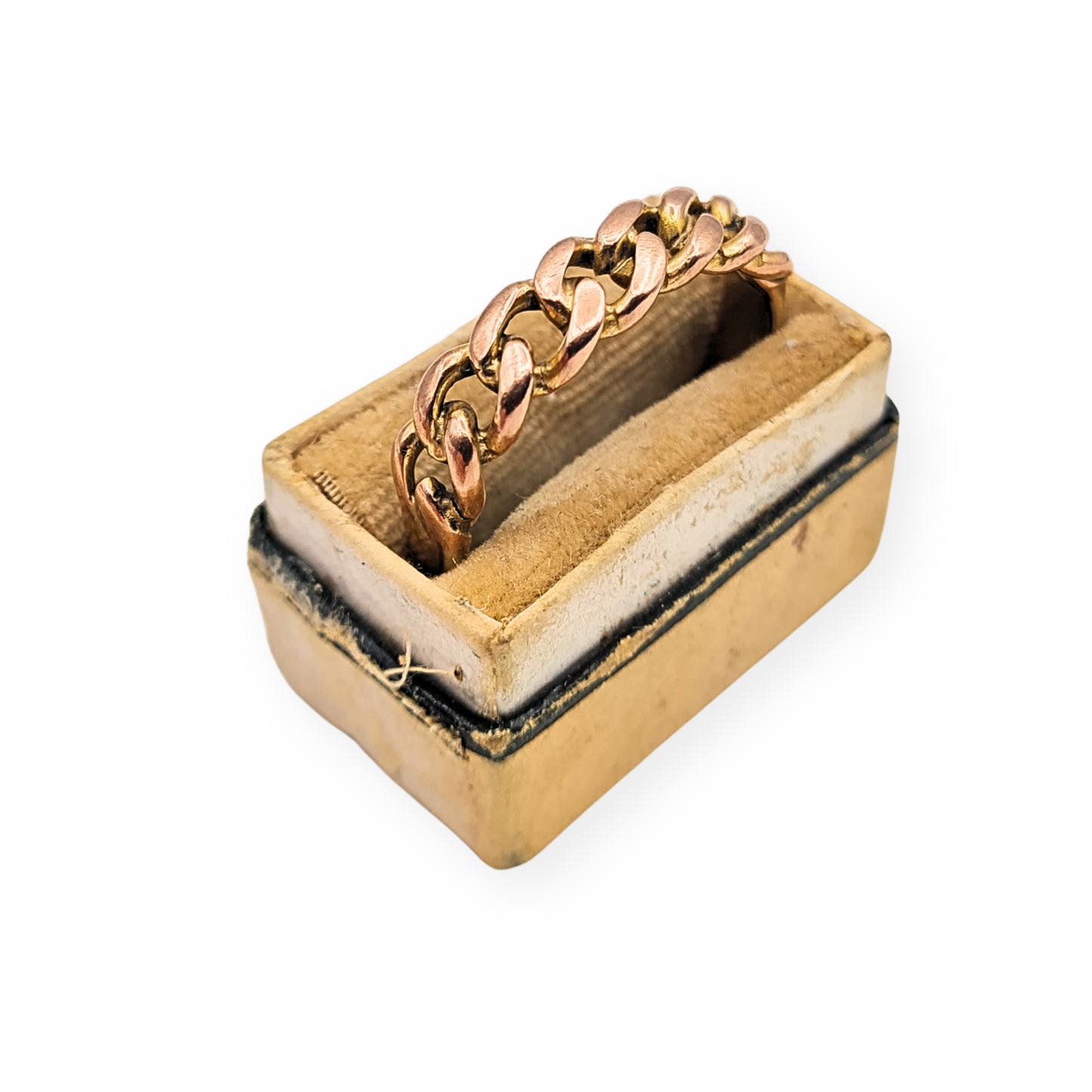 9ct Rose & Yellow Gold Chain Ring, 5mm, UK X US 11 1/2