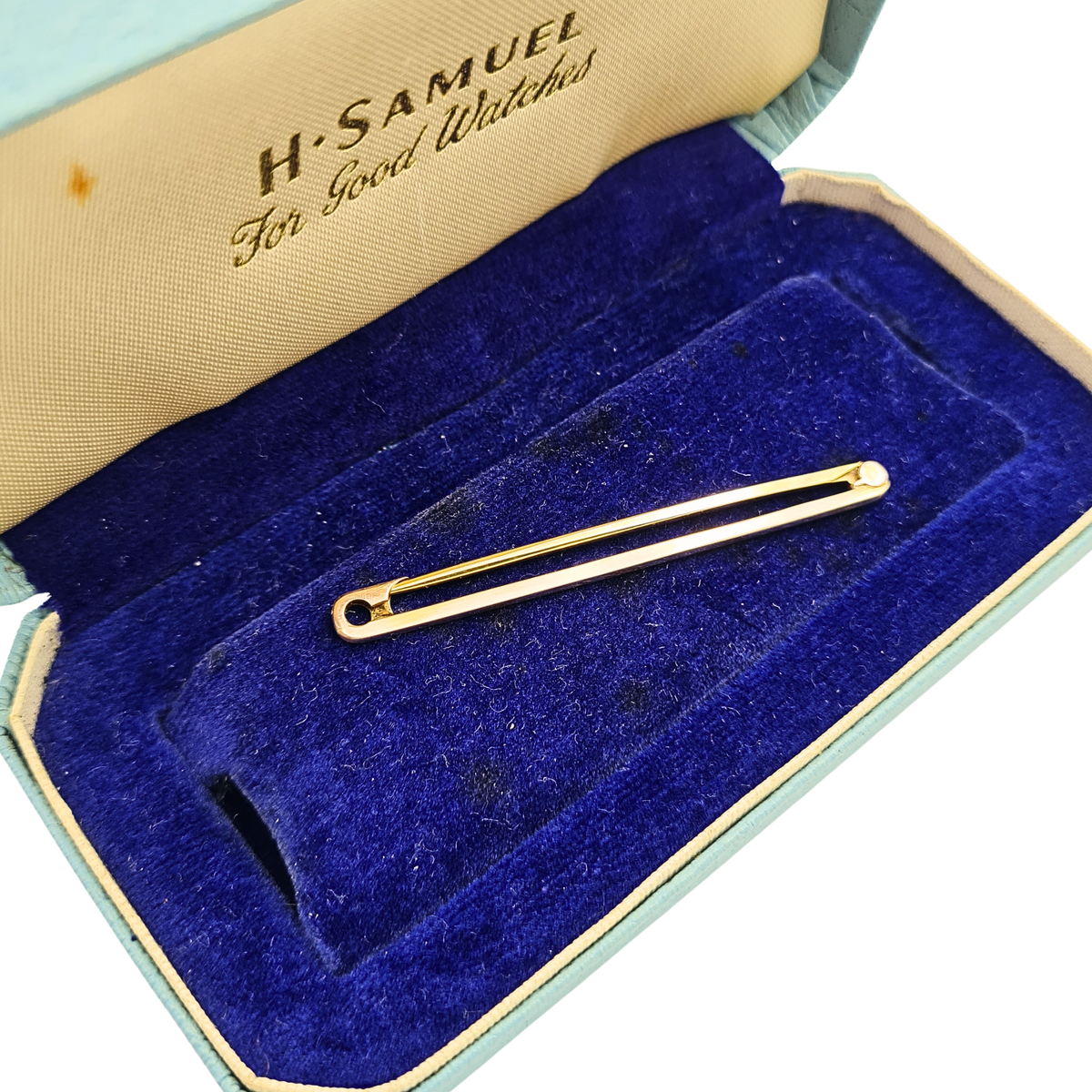 Large Antique 15ct Rose Gold Safety Pin,  Stamped 15ct