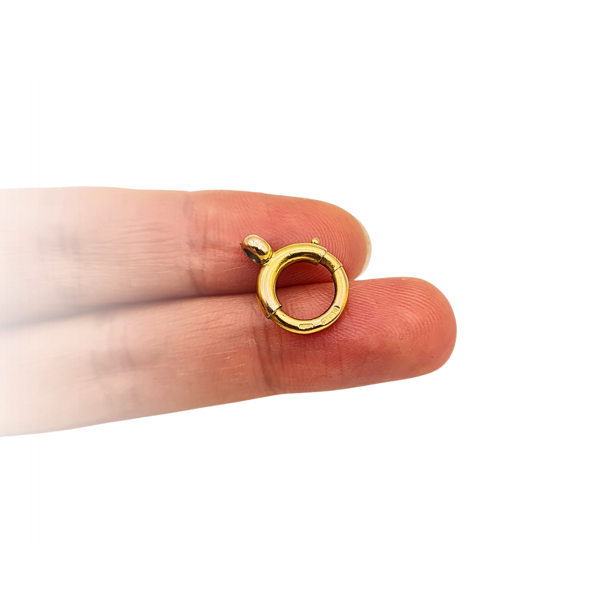 Large 9ct Gold Antique Bolt Ring Clasp Large Secure Spring Fastener