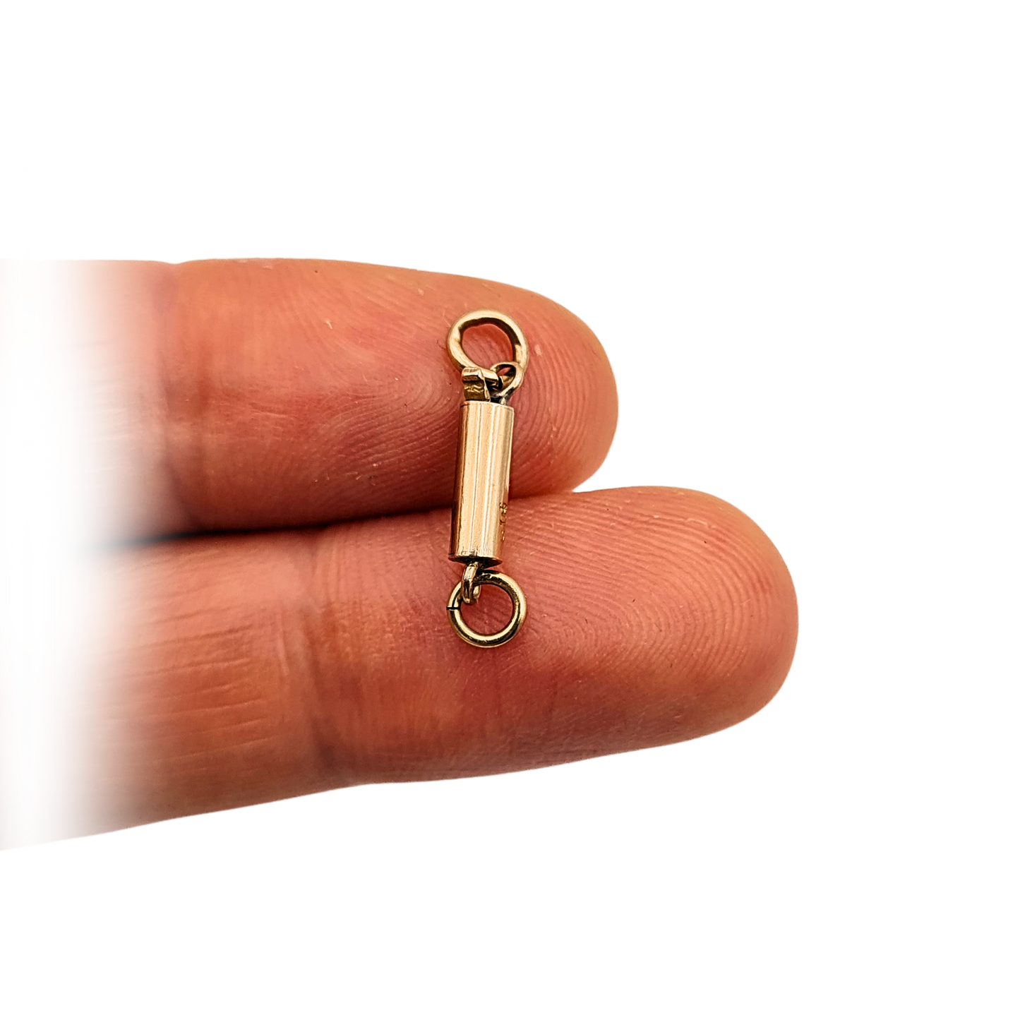 9ct Rose Gold Barrel Clasp, Stamped 9ct, Antique Push Release