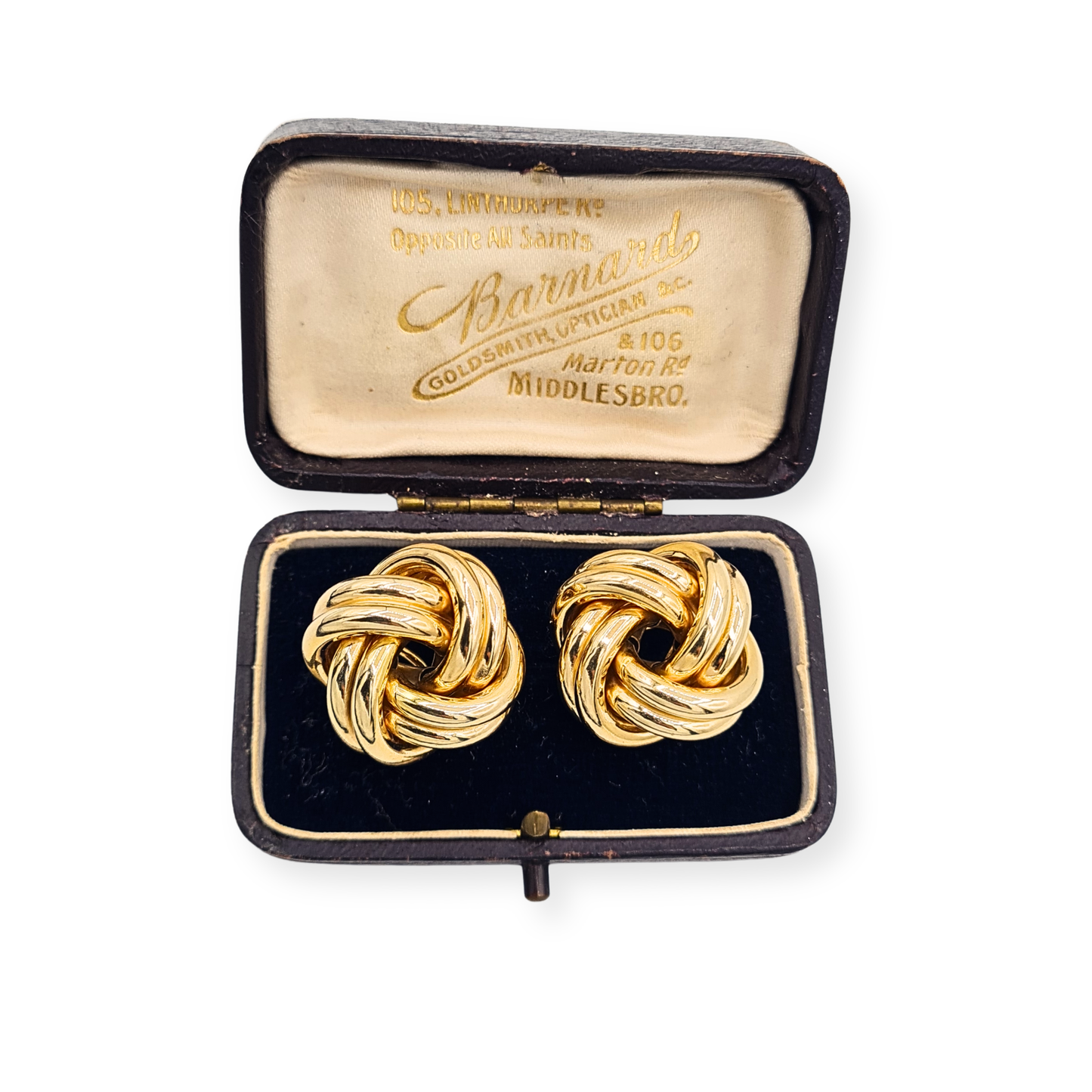 Amazing Huge 9ct Gold UnoAErre Twist Knot Earrings.