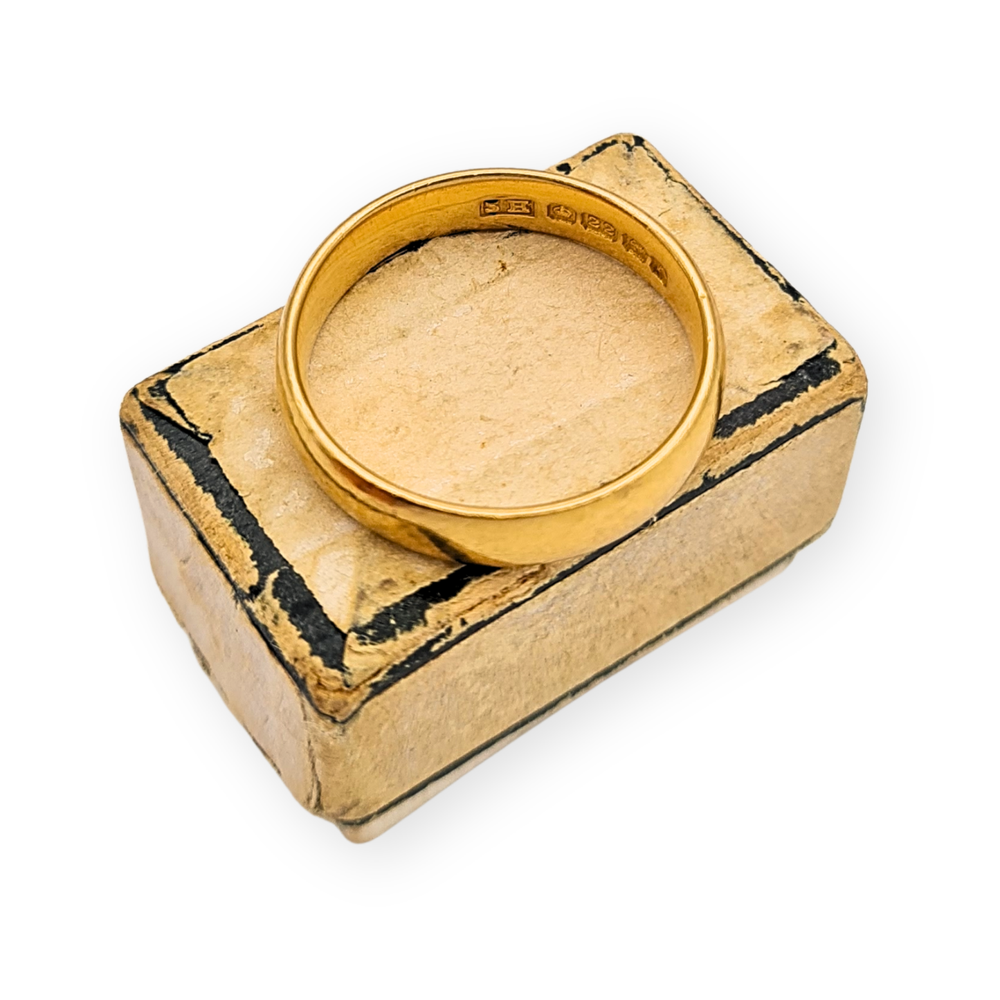 22ct Gold Wedding Band Birmingham 1950, UK M 1/2 US 6 1/2