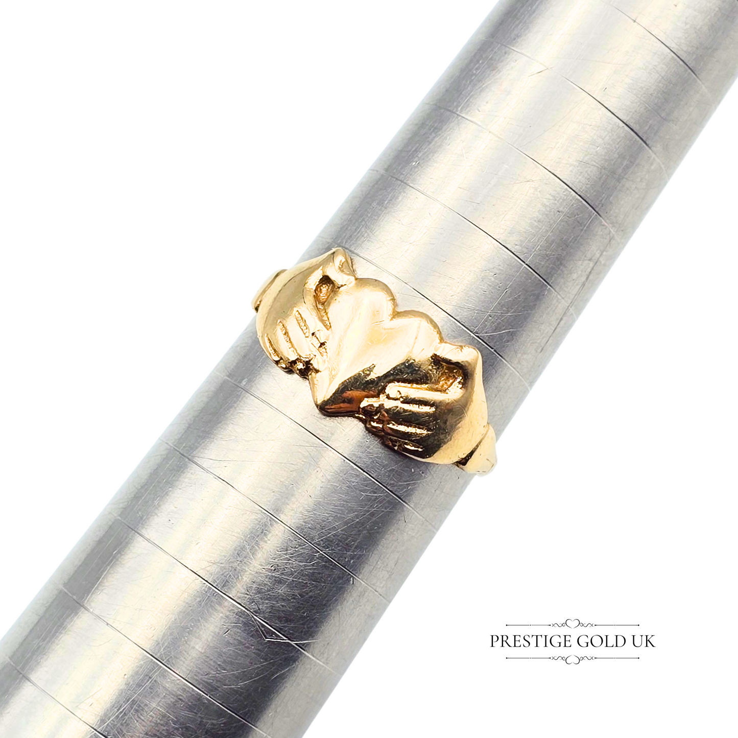 9ct Gold Claddagh Ring Irish Love Token UK R US 8.75 1982 London
