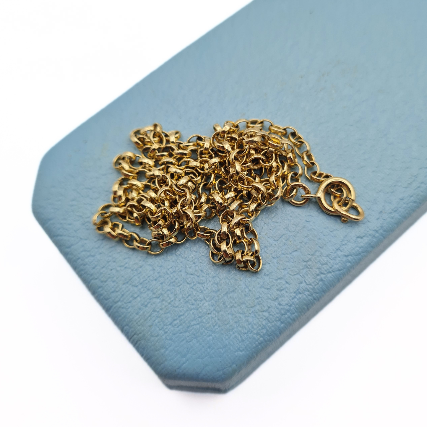 20" 9ct Gold Belcher Chain Necklace Birmingham 1978 Hallmarked
