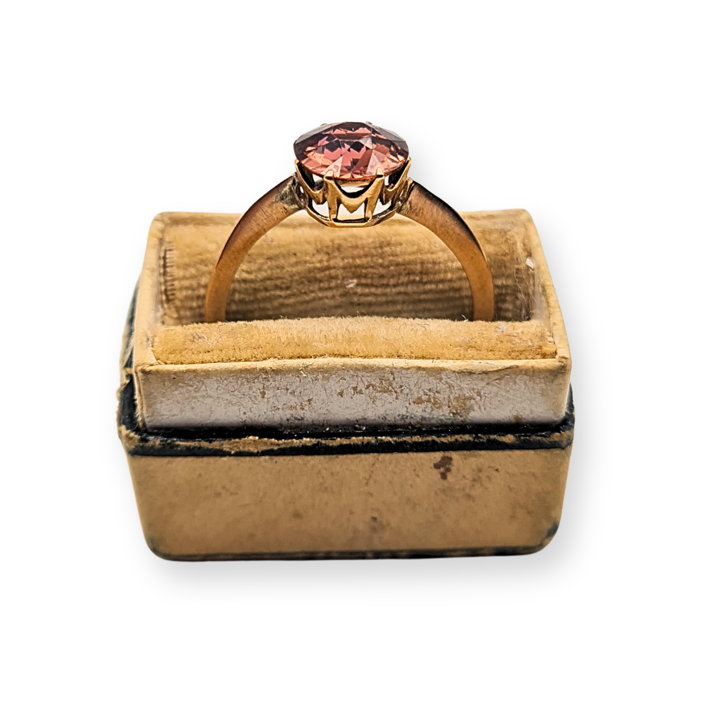 9ct Rose Gold Pink Garnet Ring, Size N 1/2 US 7