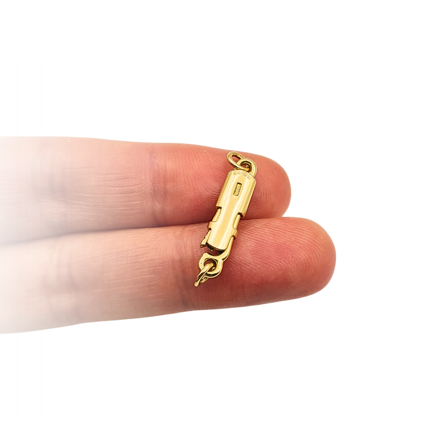 Quality 18ct Gold Fish Hook Box Clasp Birmingham 1987 21mm