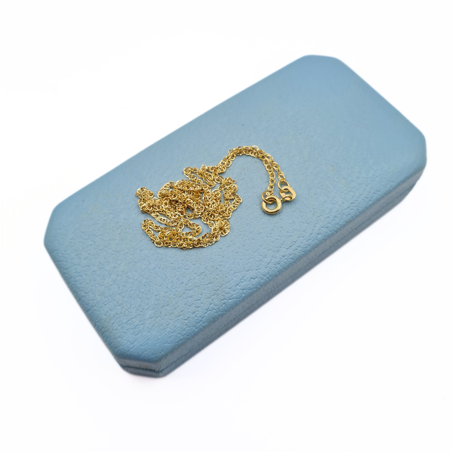 18" 9ct Gold Singapore Necklace 1.5mm wide 46cm long