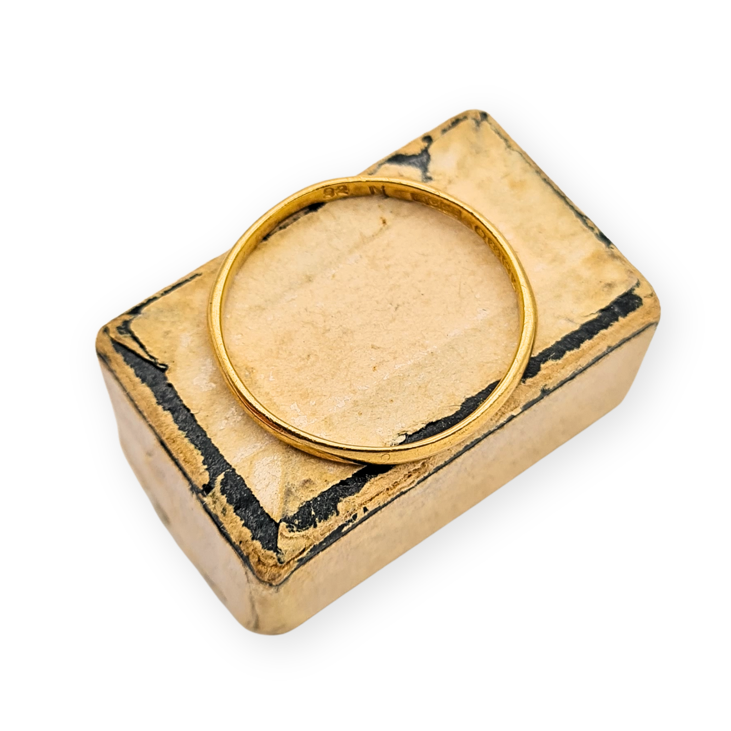 22ct Thin Gold Wedding Ring - Vintage 1940's - UK M 1/2, US 6 1/2, Euro 53.5