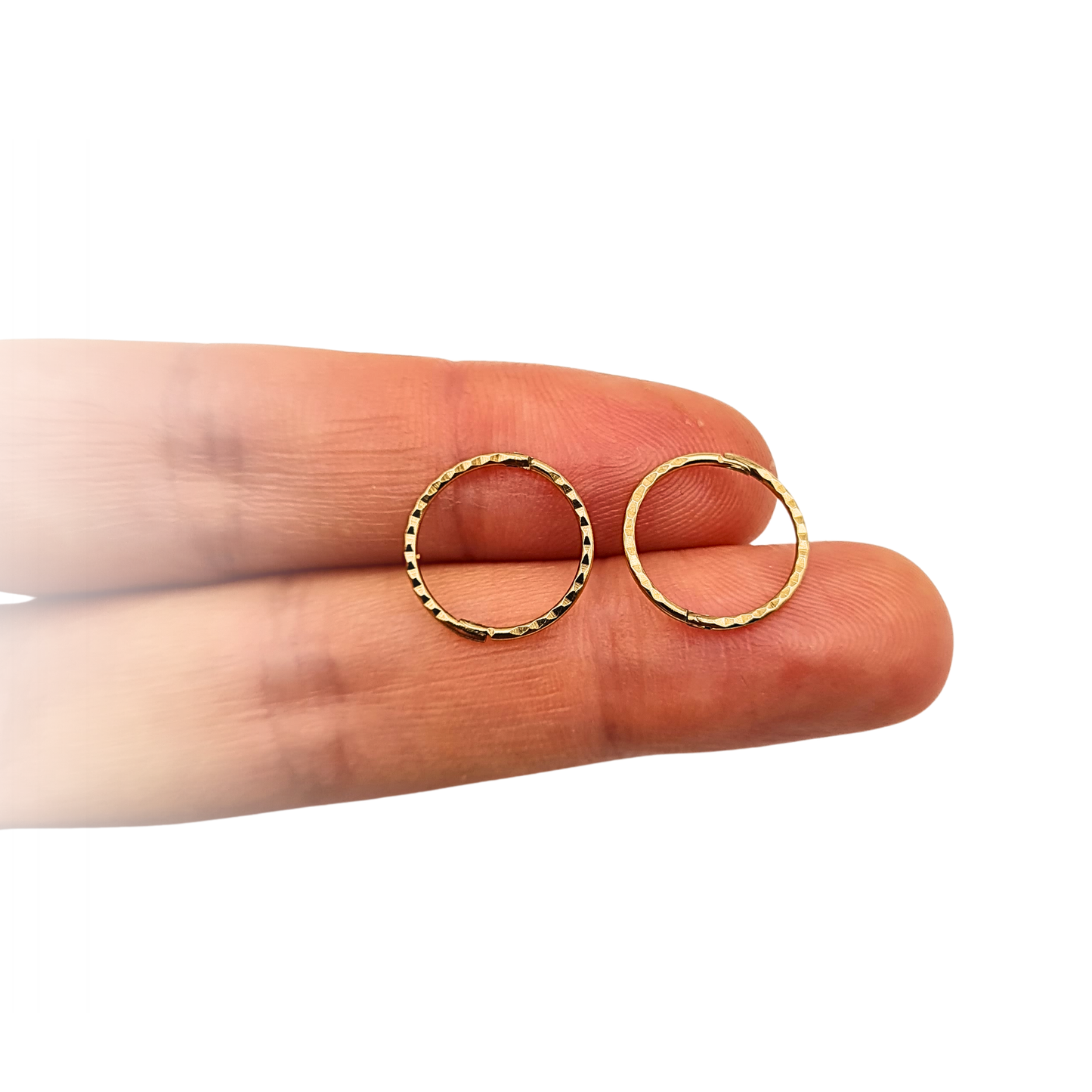 9ct Gold Tiny Hinged Hoop Earrings 13mm