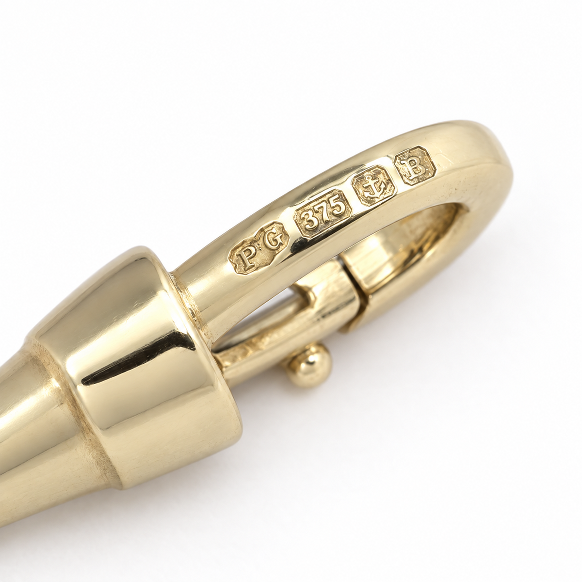 New Solid 9ct Yellow Gold Fixed Dog Clip