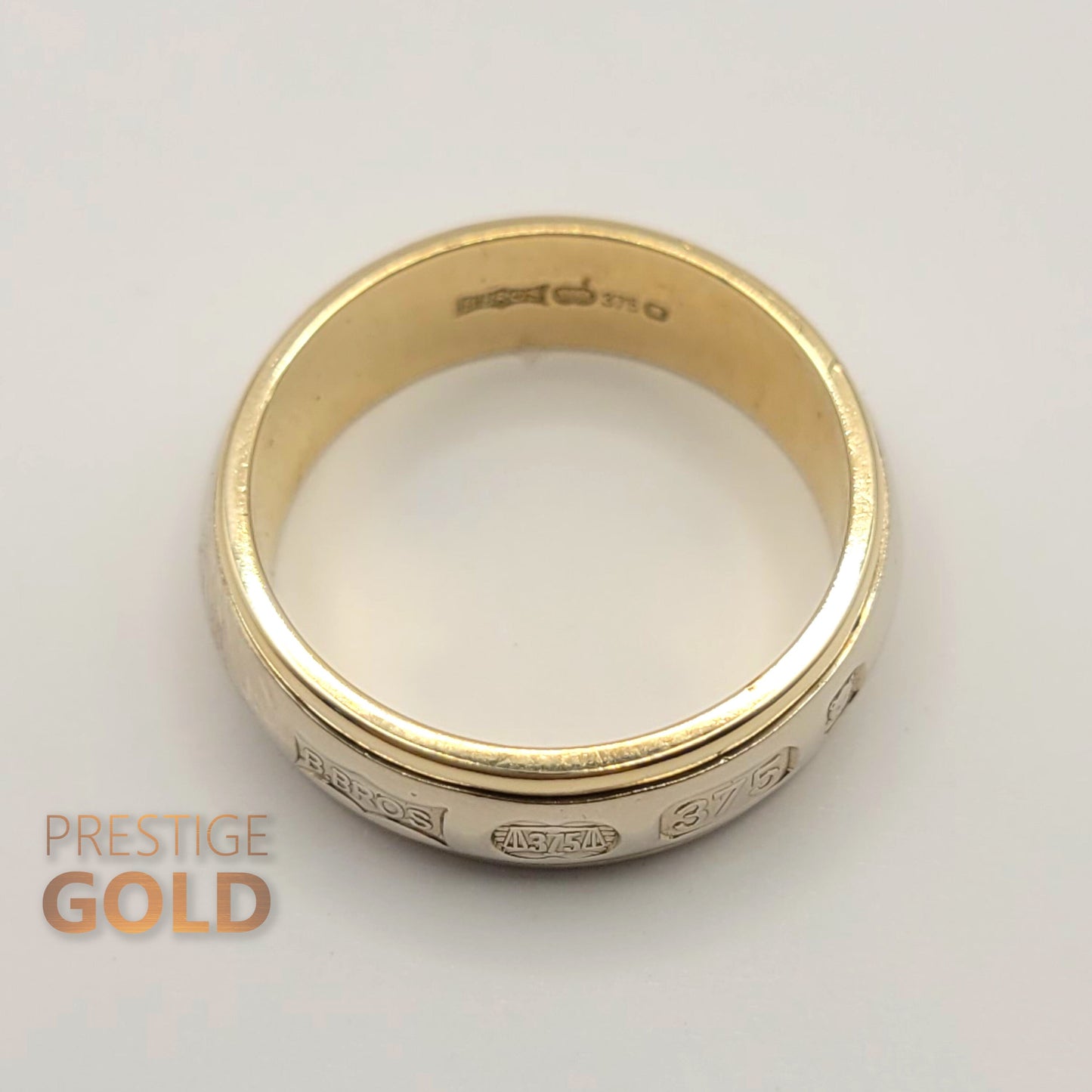 9ct Gold B.Bros Ring with Hallmarks on The Outside - Size UK K, US 5 1/2, Euro 51