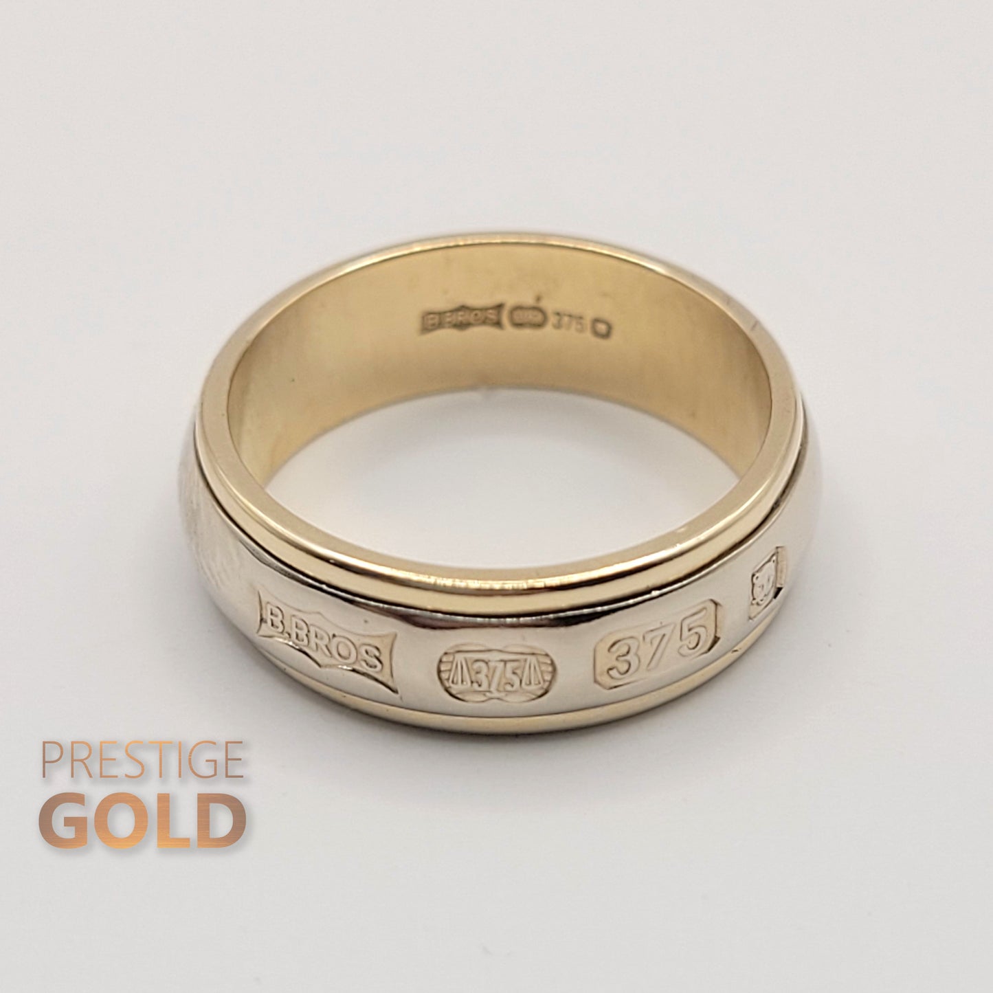 9ct Gold B.Bros Ring with Hallmarks on The Outside - Size UK K, US 5 1/2, Euro 51