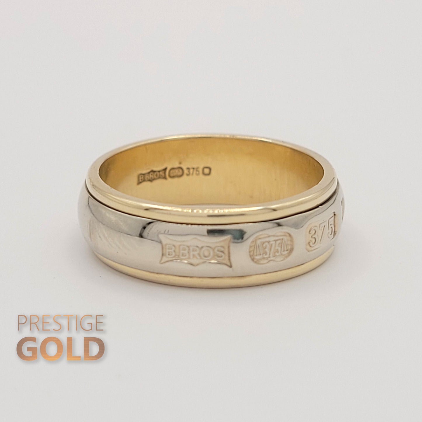 9ct Gold B.Bros Ring with Hallmarks on The Outside - Size UK K, US 5 1/2, Euro 51