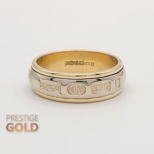 9ct Gold B.Bros Ring with Hallmarks on The Outside - Size UK K, US 5 1/2, Euro 51