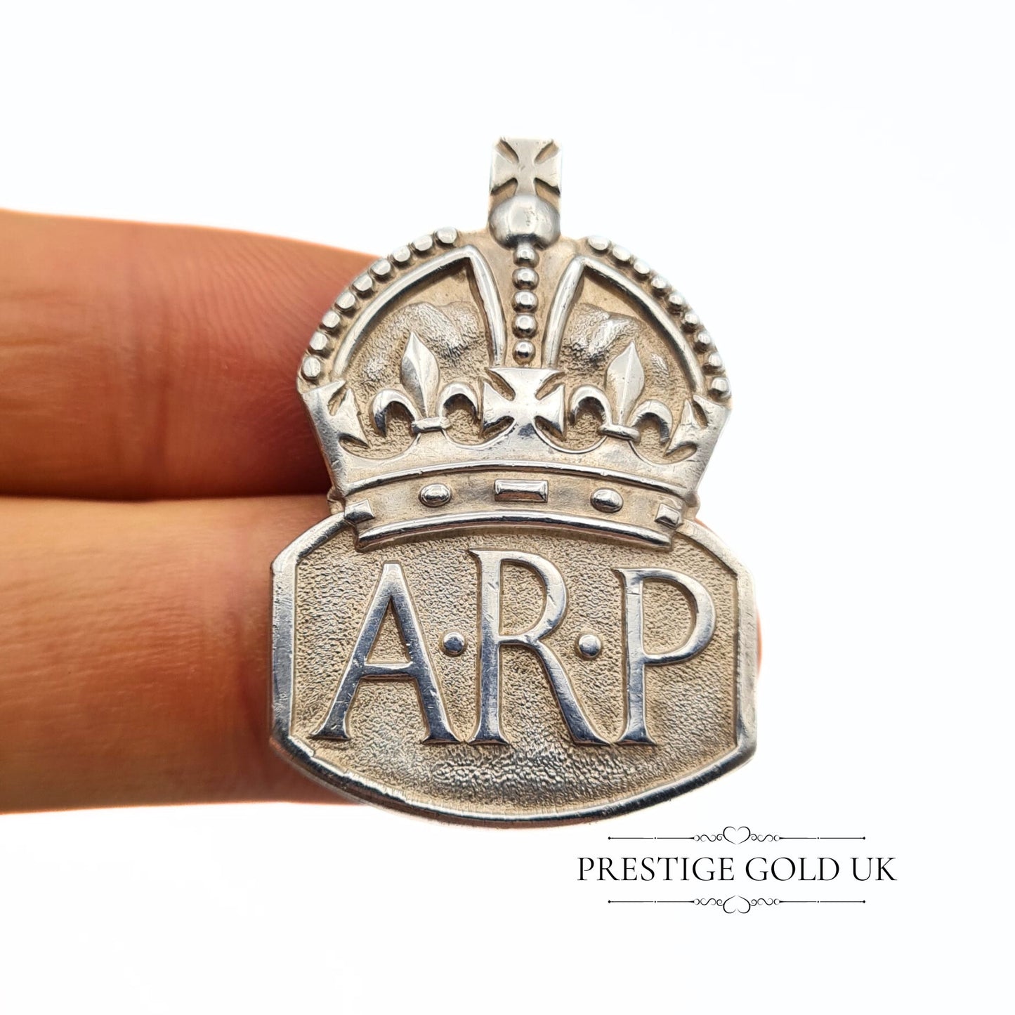 Vintage Silver Air Raid Precautions (ARP) Lapel Badge