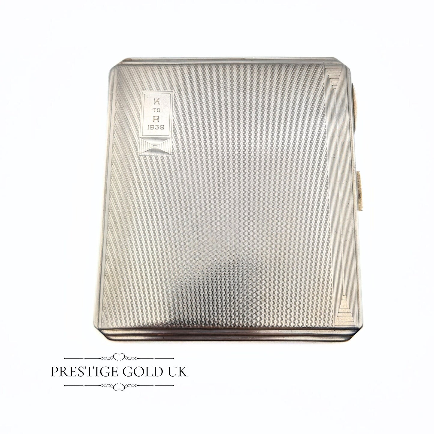 1930s Sterling Silver English Cigarette Case