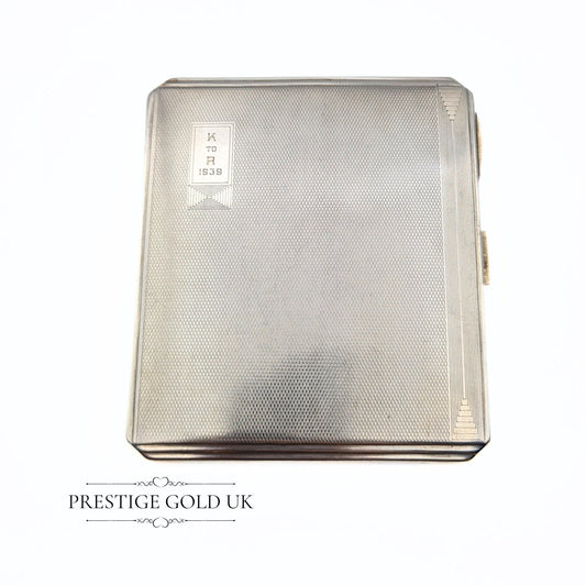 1930s Sterling Silver English Cigarette Case