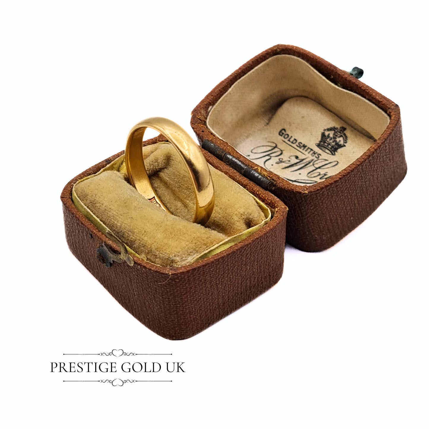 22ct Gold Dainty Wedding Ring 22ct - 1950s Band  Size UK N -  US  6 3/4