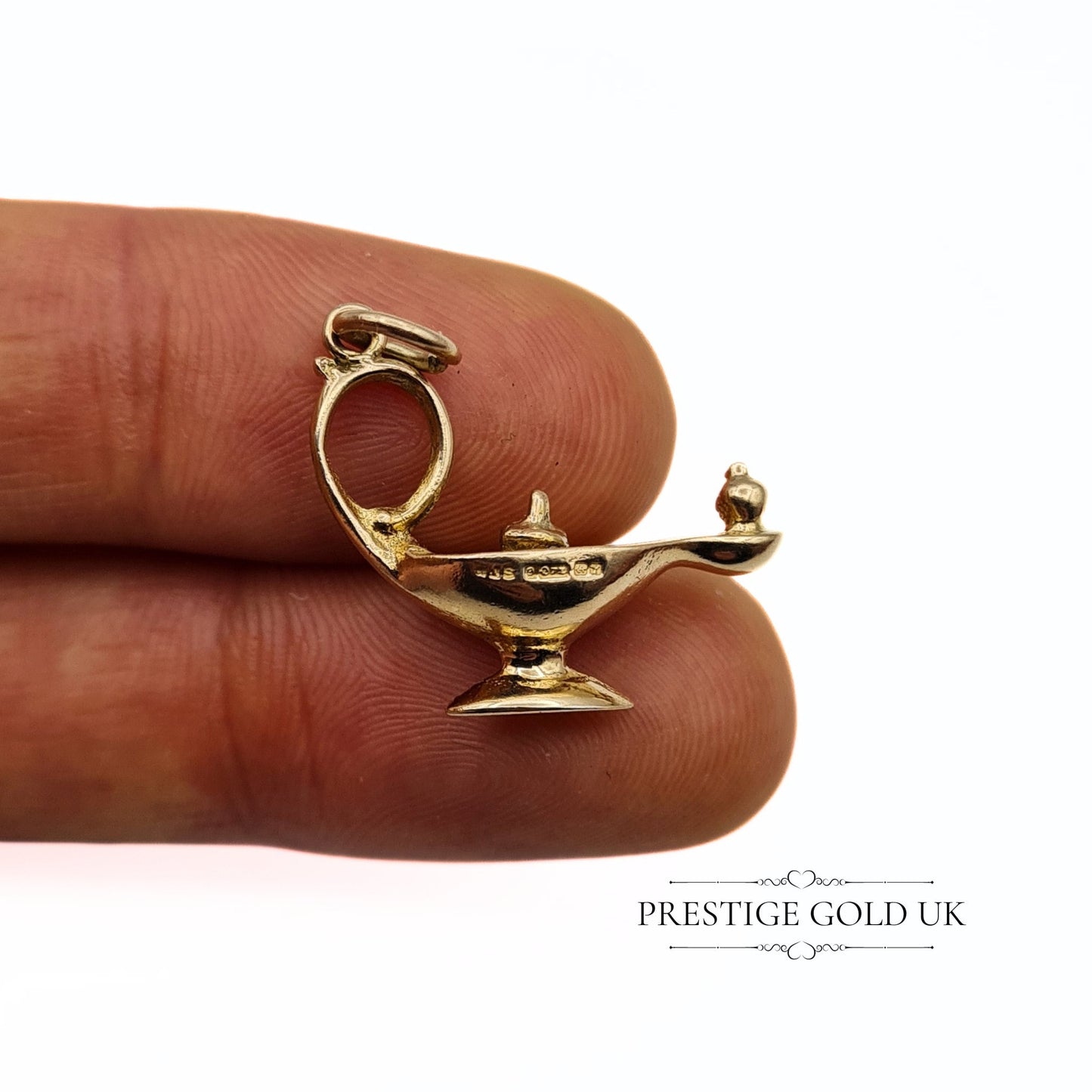 Vintage 9ct Gold Genie Lamp Charm